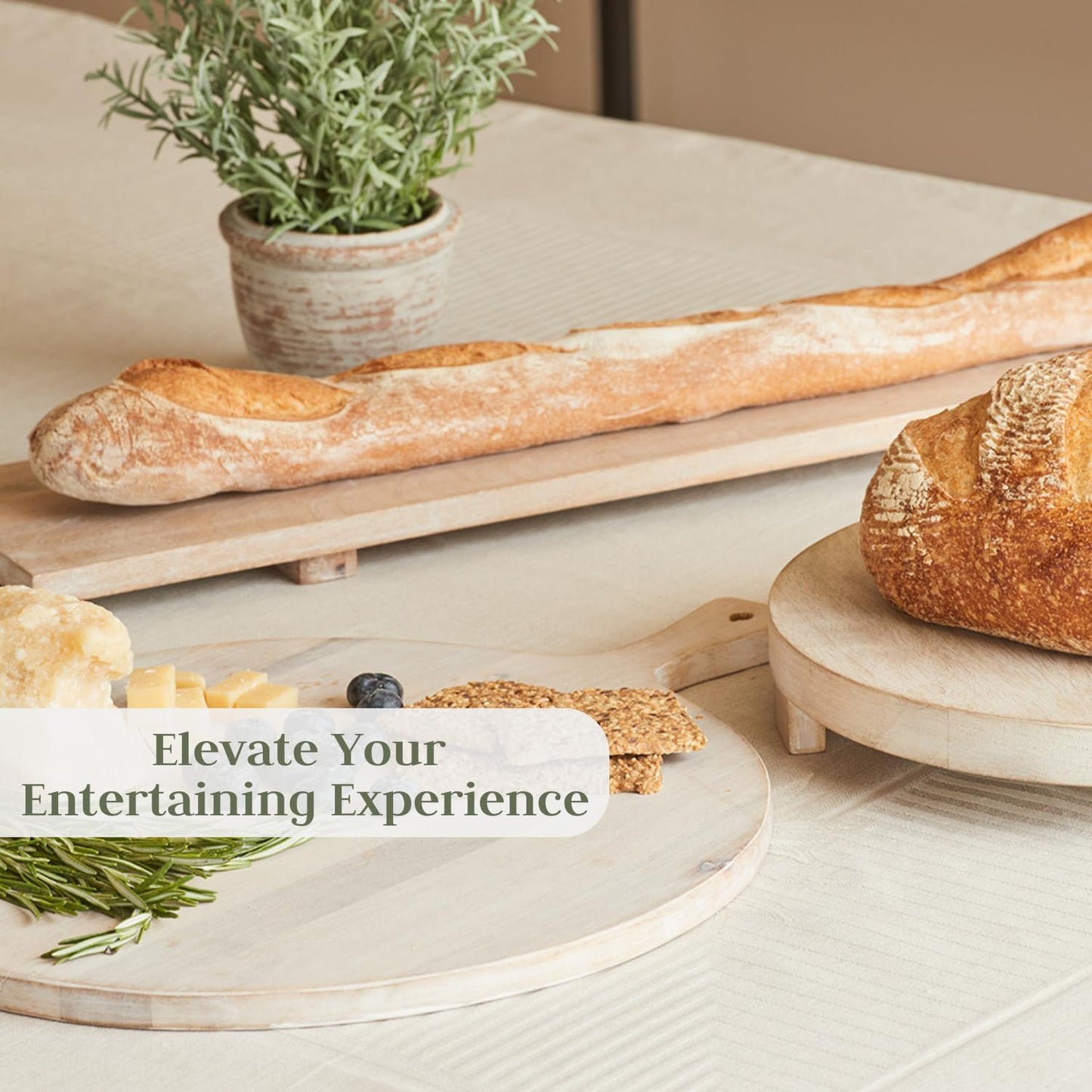 12' Artisan-Crafted Mango Wood Cheese Board, Elegant Wooden Serving Platter for Charcuterie, Cheese Display, Appetizers, Perfect for Entertaining & Home Decor