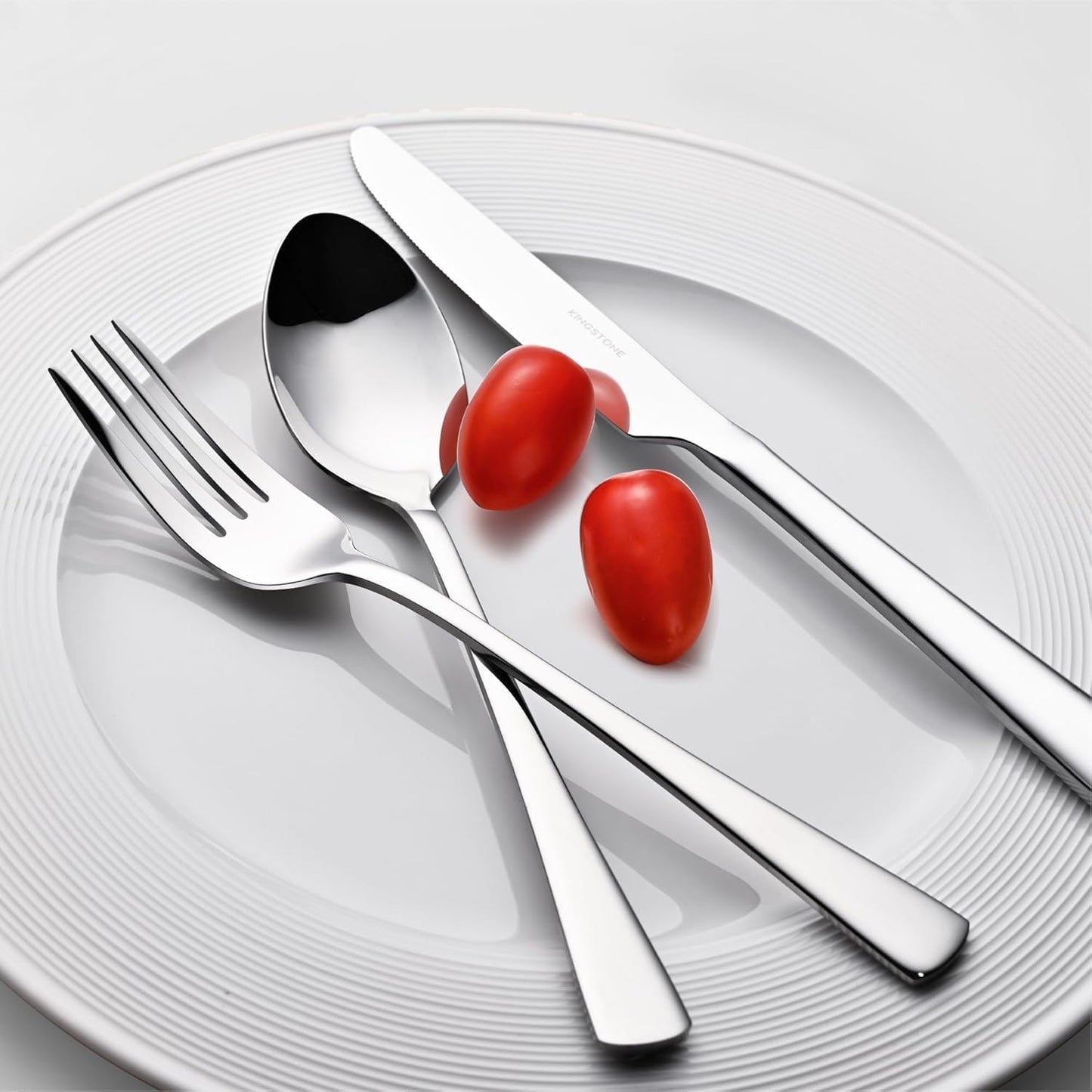 KINGSTONE Silverware Set for 8, 45-Piece Forged 18/10 Stainless Steel Flatware Set with Serving Utensils, Mirror Finish Cutlery Set Dishwasher Safe for Home, Restaurant, Wedding, Party