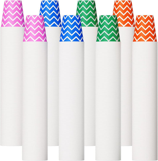 1000 Pack 5oz Paper Cups, Multicolor Paper Disposable Cups, Small Mouthwash Cups, Cold Beverage Drinking Cup for Party, Travel and Event (Strip)