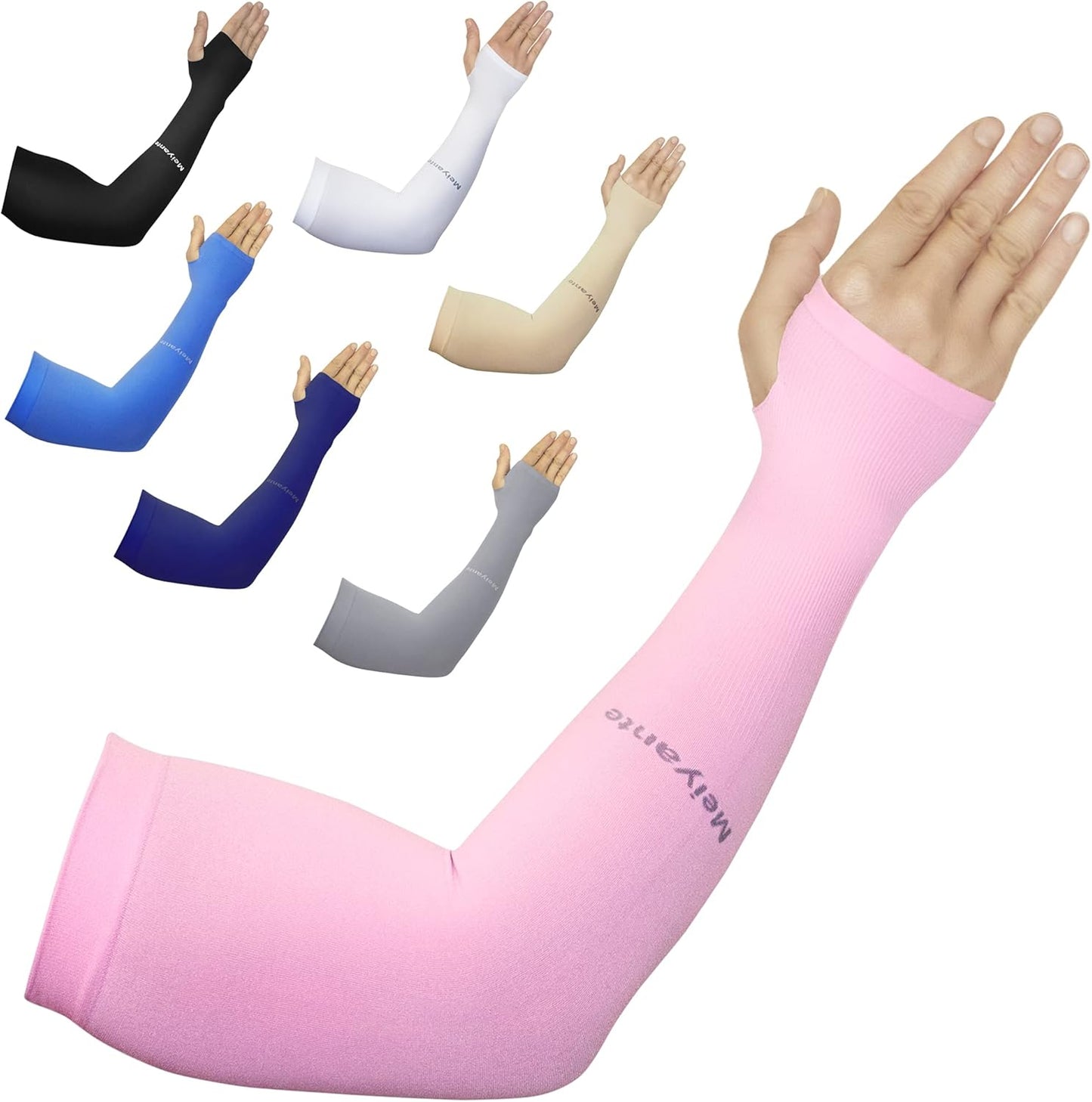 Arm Sleeves for Men Women Work 1 Pair UV Sun Protection UPF Long Sleeves Tattoo Cover Up Sleeves to Cover Arm Sleeves Cooling