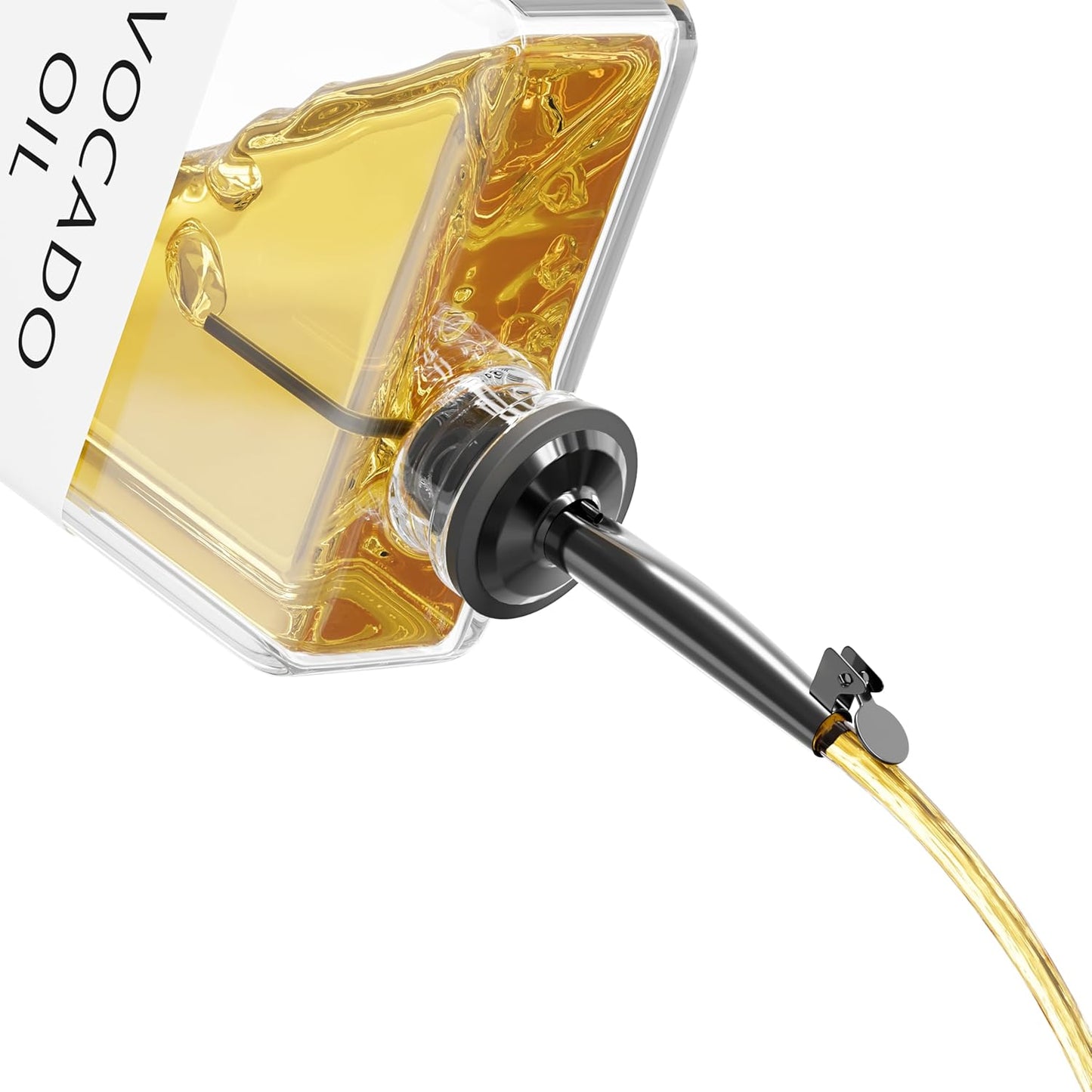 New England Stories Kitchen Cooking Oil Dispenser Set, Olive Oil and Vinegar Bottles, Soy Sauce Dispenser - 2 Pieces, Black, Durable & Stylish Design