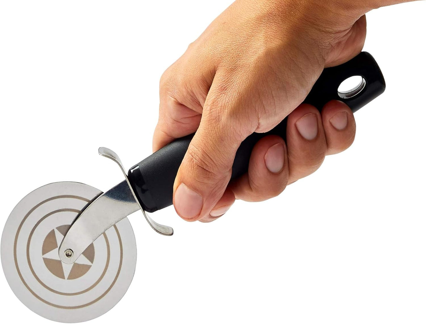 Marvel's Captain America Shield Pizza Cutter - Features Super Sharp Steel Wheel Blade & Strong Comfortable Plastic Handle - Fun Kitchen Accessory - Marvelous Gift For A Chef & Avengers Fan