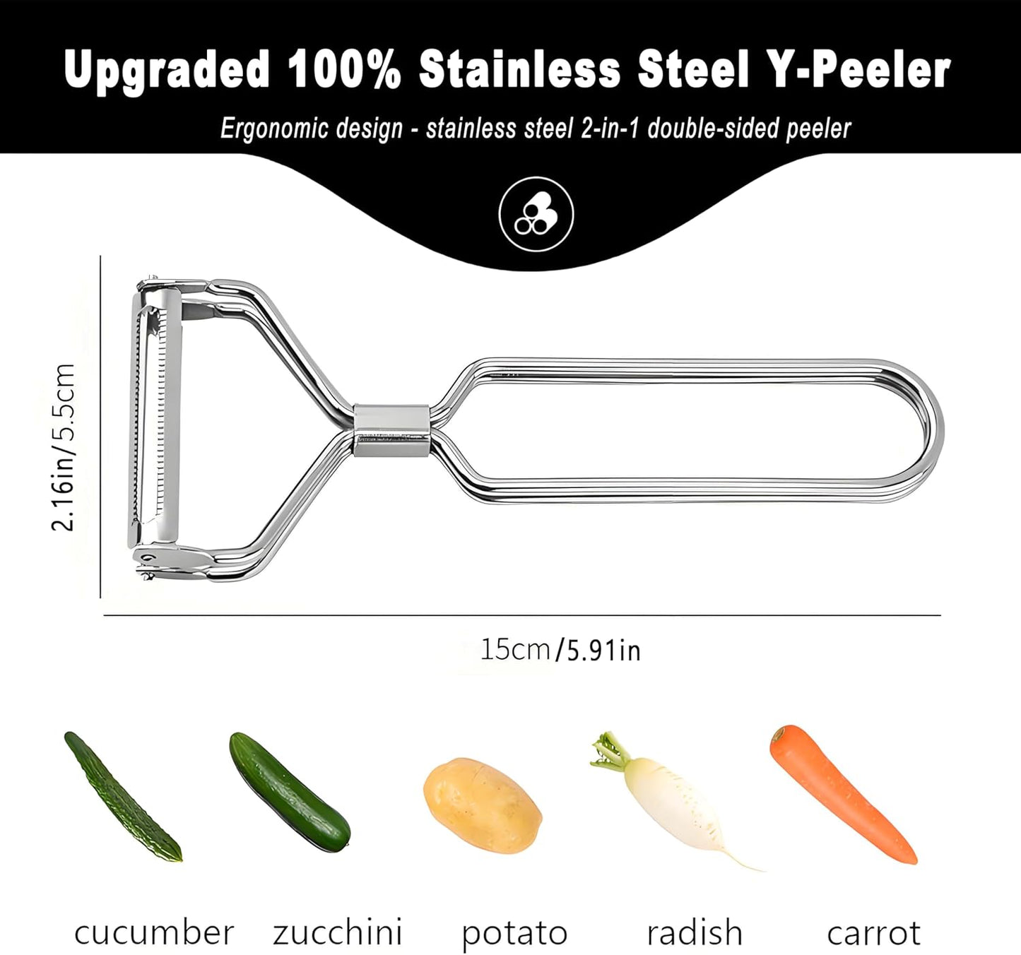Best Vegetable Carrot Potato Peelers for Kitchen, Just Like Mom's old steel Fruits Peeler (steel)