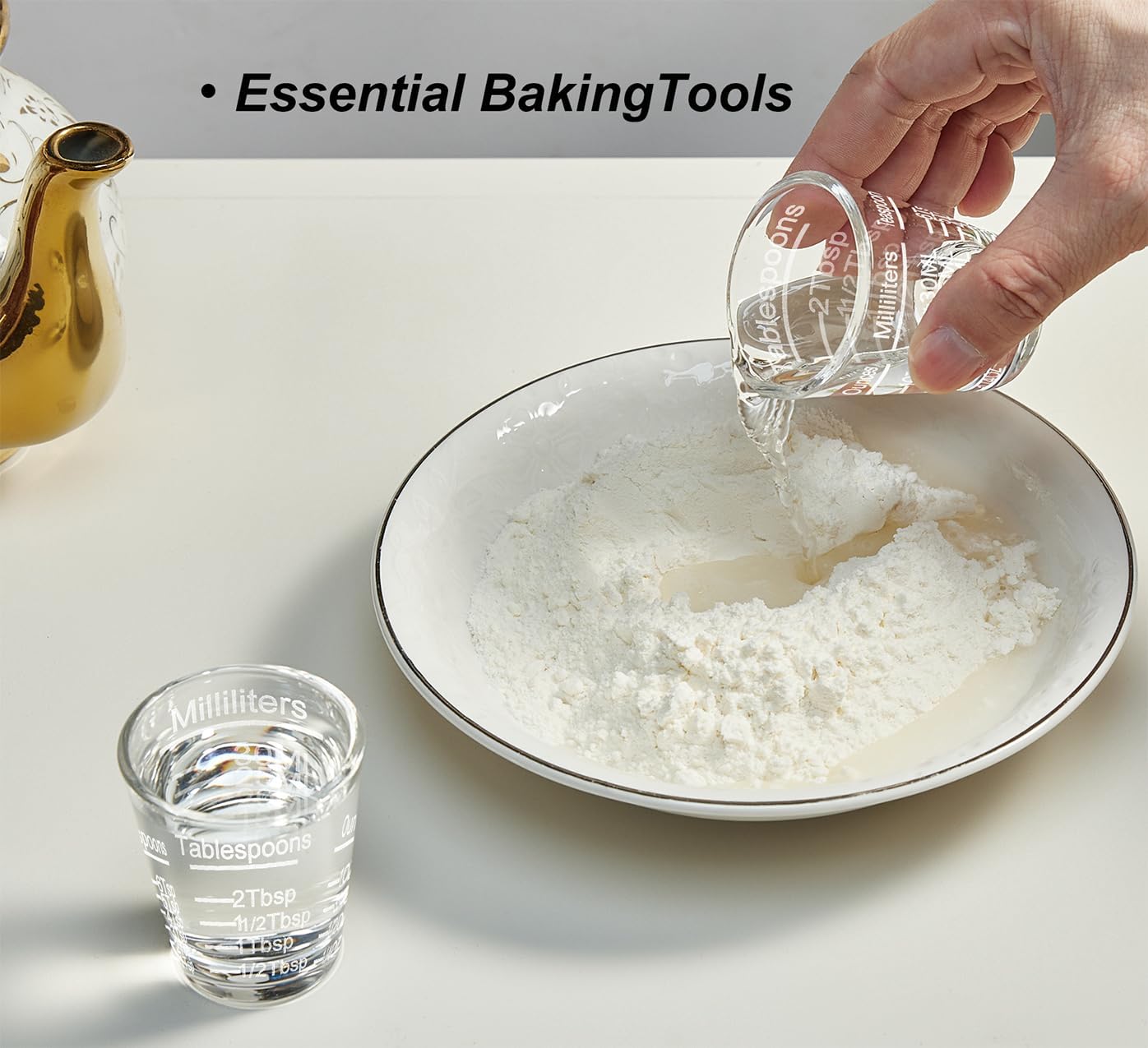 Ackers Shot Glasses Etching Scale Measuring Cup 2PACK Espresso Shot Glasses Liquid Heavy Glass 26-Incremental Measurement 1 OZ, 2 TBS, 6 TSP, 30 ML Kitchen Tools