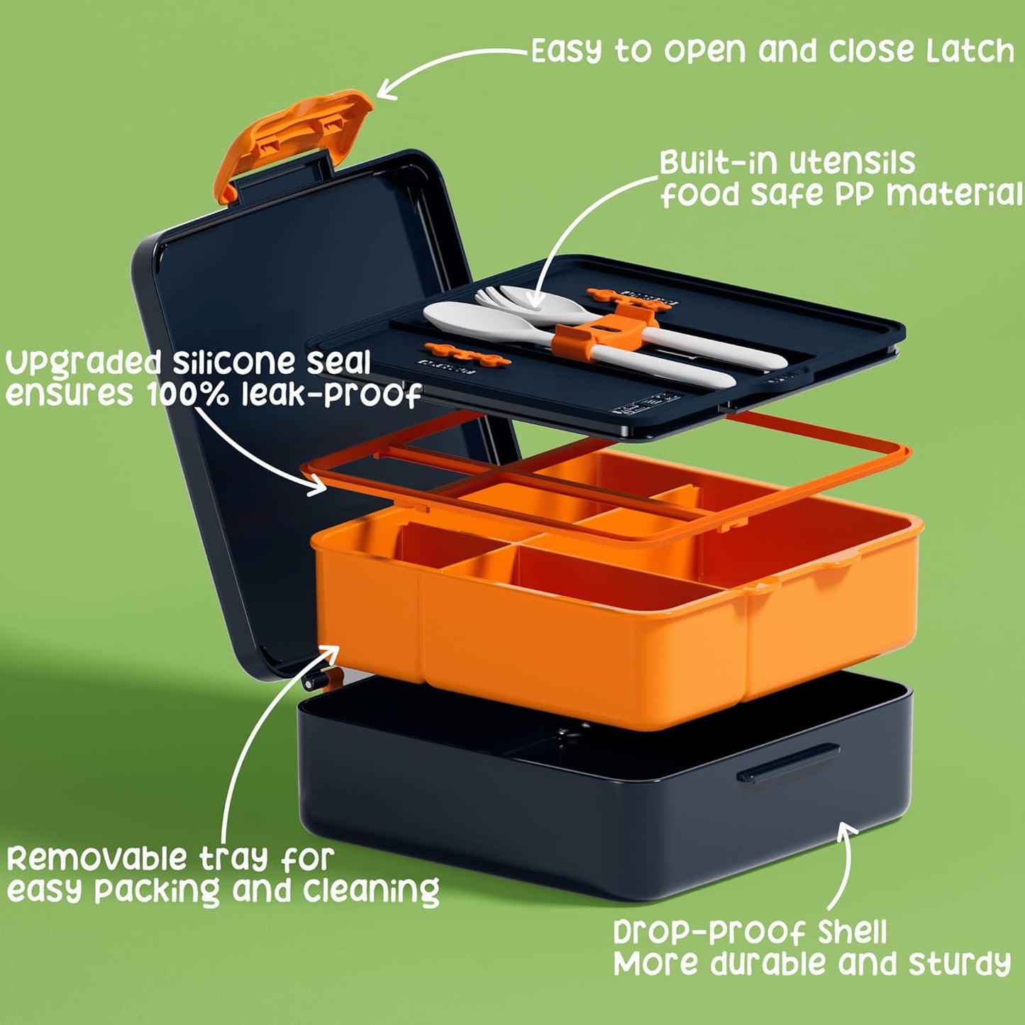 Fimibuke Kids Bento Lunch Box with 4 Compartments, Insulated lunch Bag, Stainless Steel Insulated Water Bottle, Ice Pack & Utensils Set, Birthday Gifts for Ages 3-12 Back to School Toddler Girls Boys