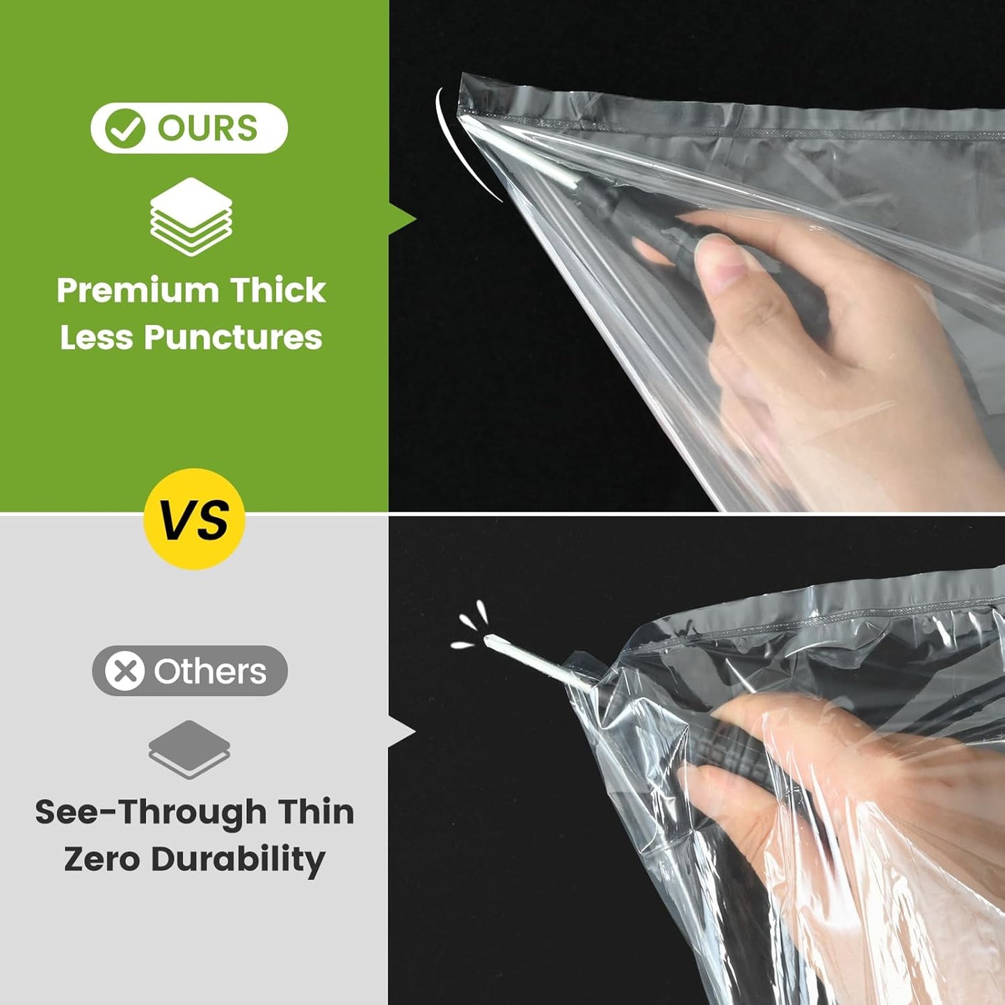 KOOC Slow Cooker Liners 13"x21" 20 Count Large Size Disposable Pot Liners Cooking Bags Fit 3 qt to 8.5 qt Pot BPA Free Fresh Locking Seal Design