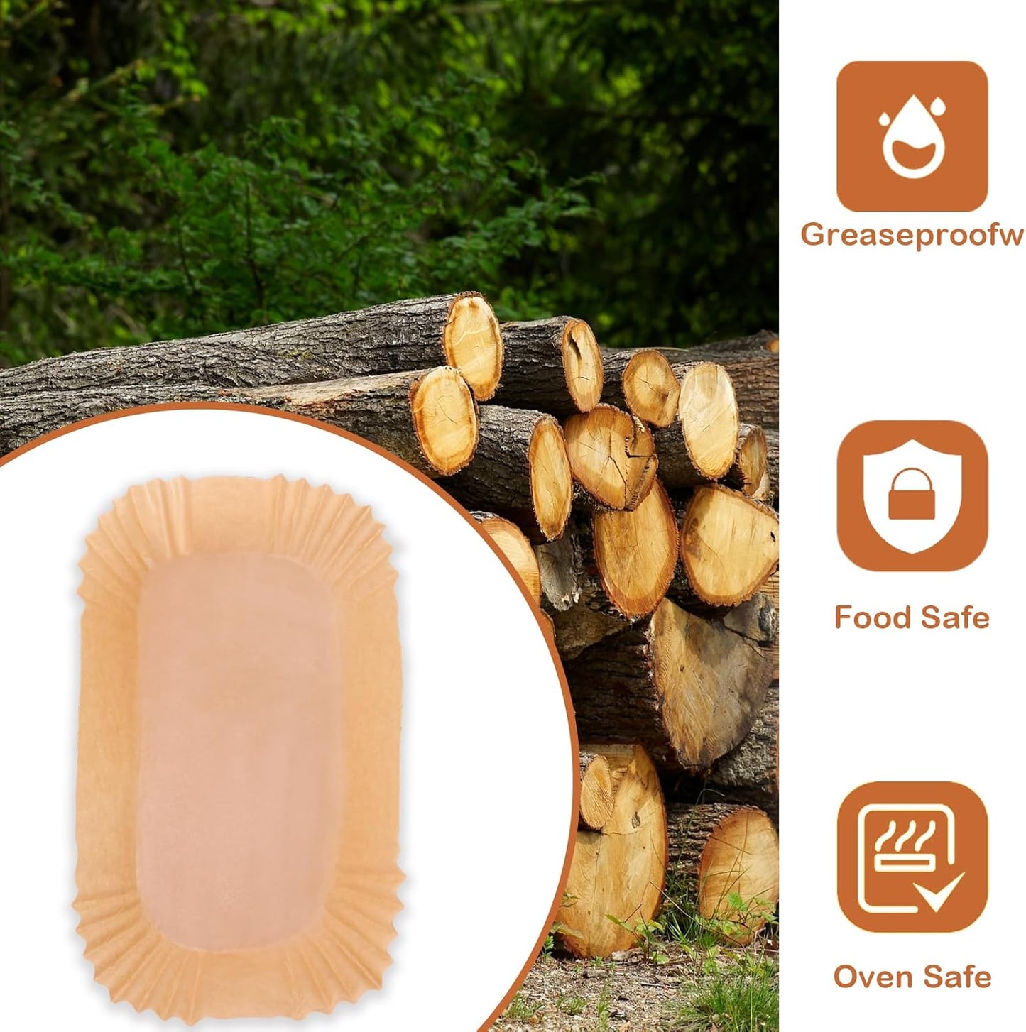 50 pack loaf pan liners for baking bread 9x5, Non-Stick Siliconized Greaseproof Paper, Baking Liner for Baking Bread, Cakes, Banana Bread, Parchment Paper