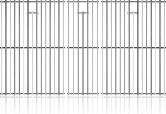 16.96 inch Stainless Steel Cooking Grates for Nexgrill 720-0882A Evolution Infrared Plus 5-Burner, Stainless Steel Gas Grills Grates Replacement Parts, Solid Rod Grill Cooking Grids, 3 Pack