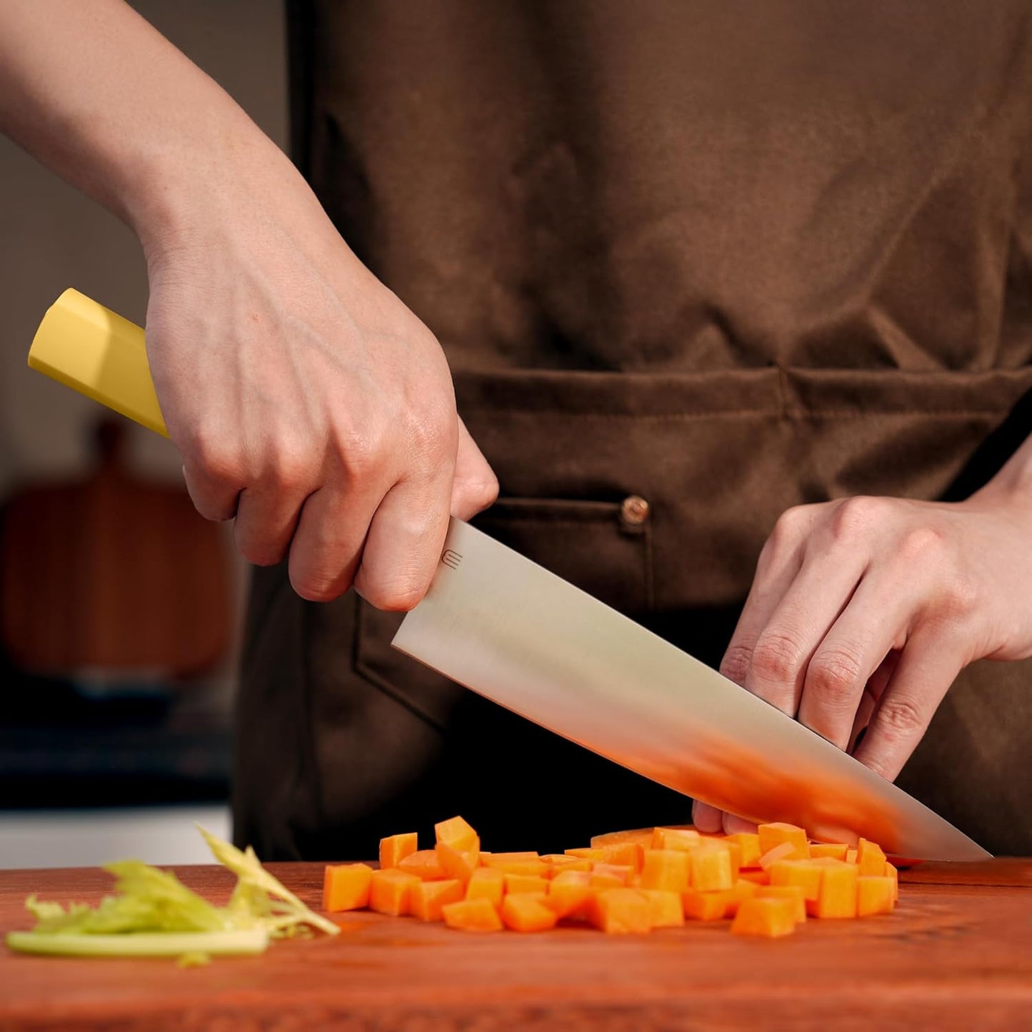 8 Inch Chef Knife, AR-RPM9 Steel & Ergonomic Handle Cooking Knife, Ultra Sharp Professional Kitchen Knife with Gift Box for Home Chefs