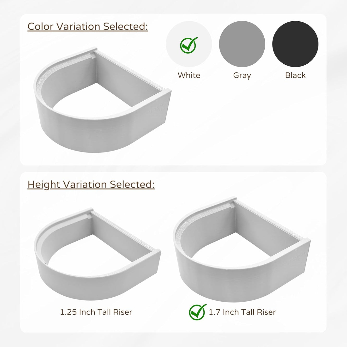 Drip Tray Mug/Cup Riser Made for the Keurig to Reduce Splashes - Riser Only (White, K-Slim 1.7 inches Tall)