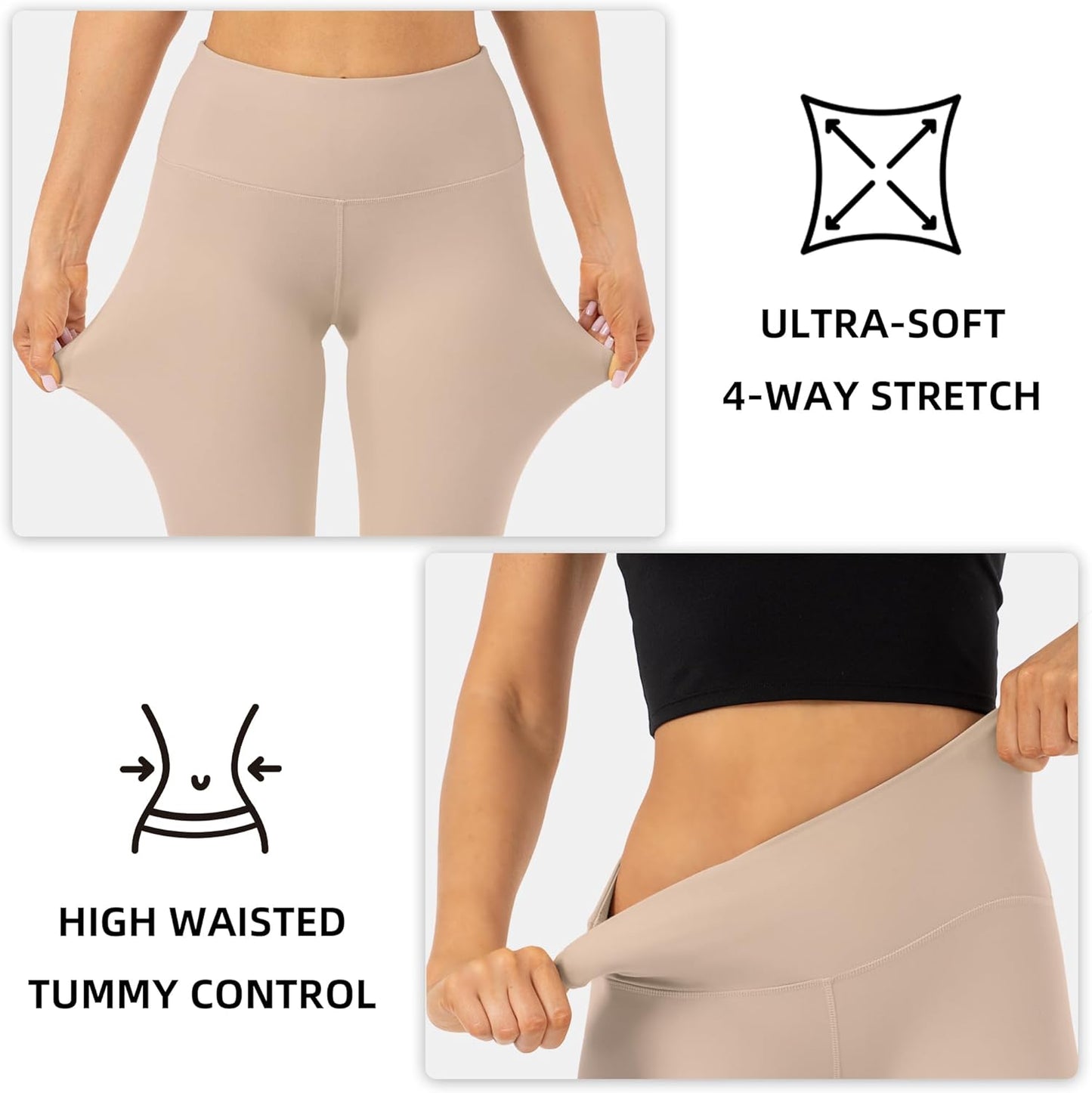 CHANAN High Waist Butt Lifting Leggings for Women Buttery Soft Breathable Yoga Pants with Hidden Pocket Tummy Control Gym