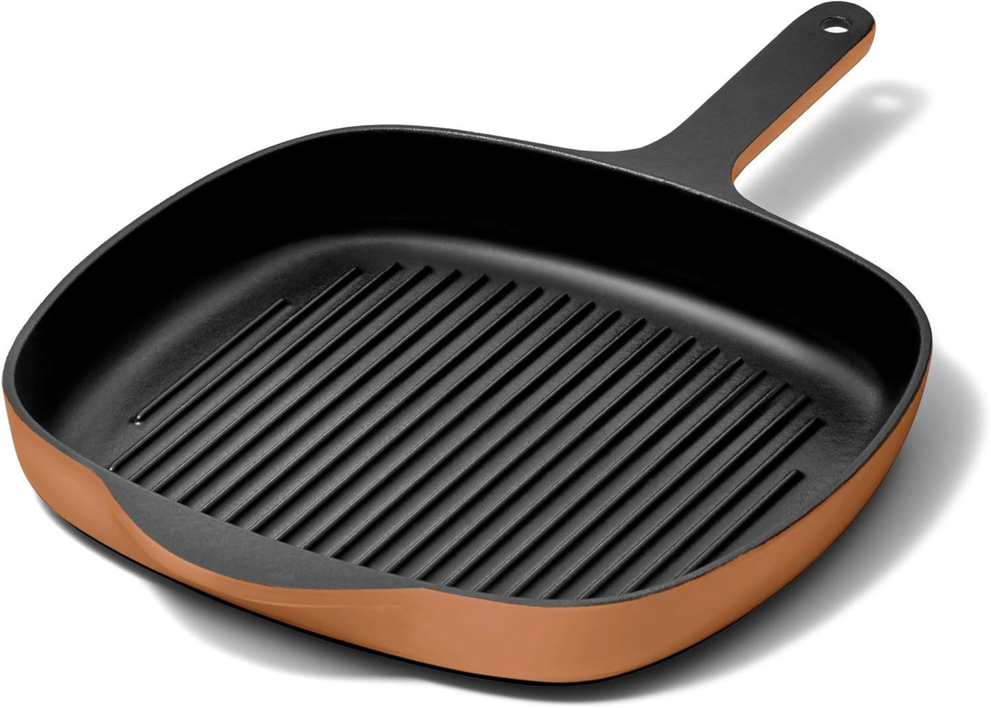 Caraway Enameled Cast Iron Grill Pan - 10.5” Grill Pan for Stovetop Cooking - 3 Layer Enamel Coating - No Seasoning Required - Compatible With All Stovetops - Free From Forever Chemicals - Rust
