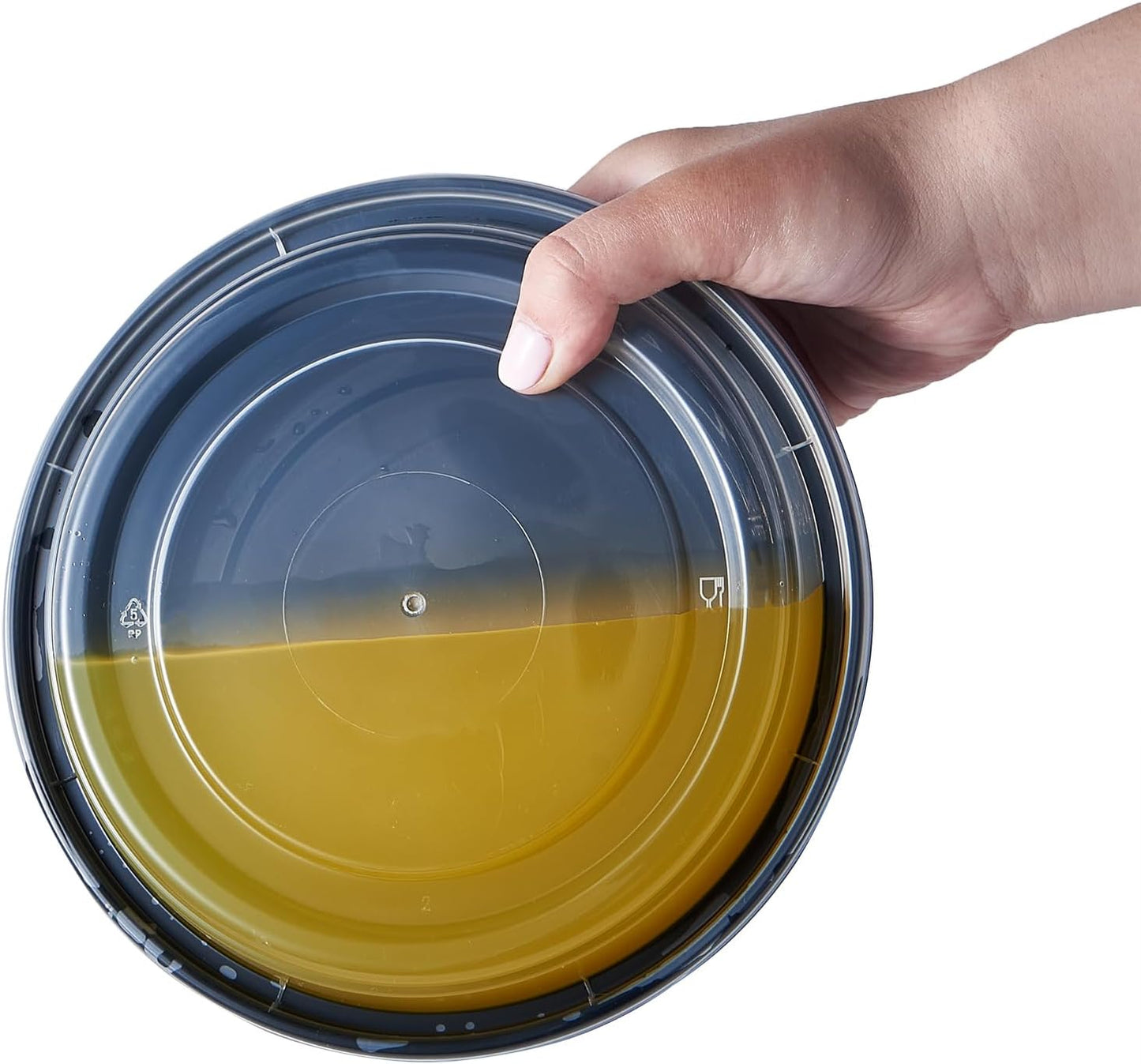 FULING 24 oz 50 ct Round Meal Prep Food Storage Containers with Lids To Go Plastic Lunch Plan Box Disposable Take Out Bowls Black BPA Free Reusable Durable Stackable Microwave Freezer Dishwasher Safe