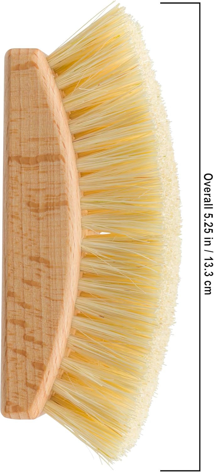 Redecker Fermenting Basket Brush, Wooden Proofing Basket Cleaning Brush – Soft Bristles, Durable, Lightweight – Ideal for Sweeping Flour & Dough Remnants from Bannetons, Made in Germany