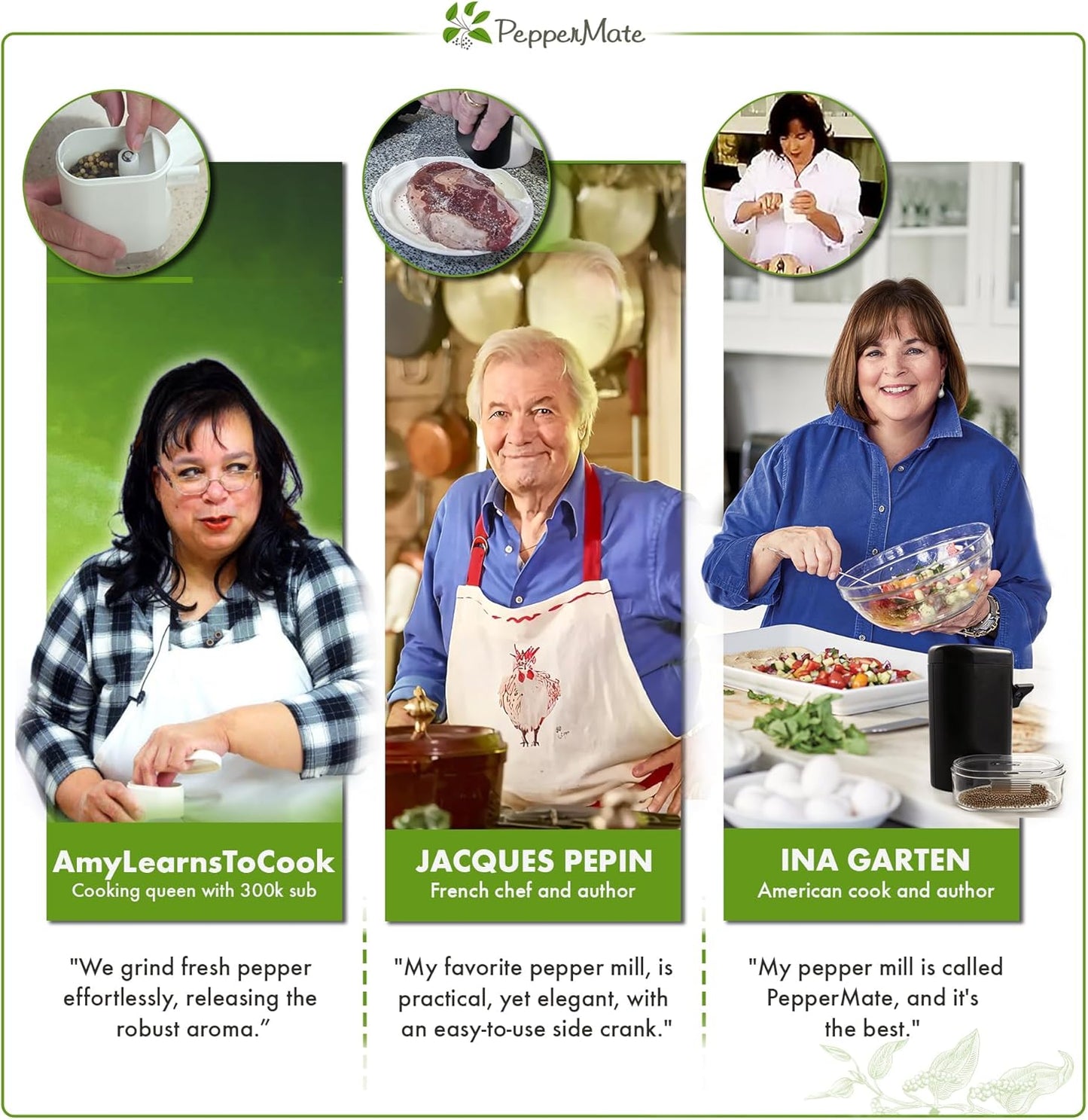 Traditional Black Pepper Grinder Mill - Manual, High-Efficiency Salt and Pepper Grinder - Durable, Adjustable Coarseness Pepper Mill Grinder - Easy to Use