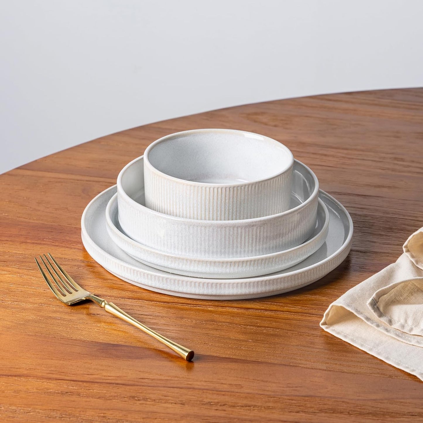 GBHOME 7.5'' Stoneware Pasta Bowls, Serving Bowls Set of 6 for Kitchen, Double Reactive Glaze Bowls for Fruit,Pasta,Salad,Oatmeal,Meal, Microwave Safe (6 pcs)