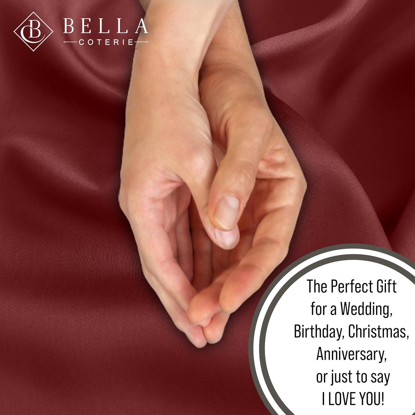 Bella Coterie Luxury Bamboo Viscose Cal King Size Sheet Set | 100% Organically Grown | Ultra Soft | Cooling for Hot Sleepers | 18" Deep Pocket [Merlot]