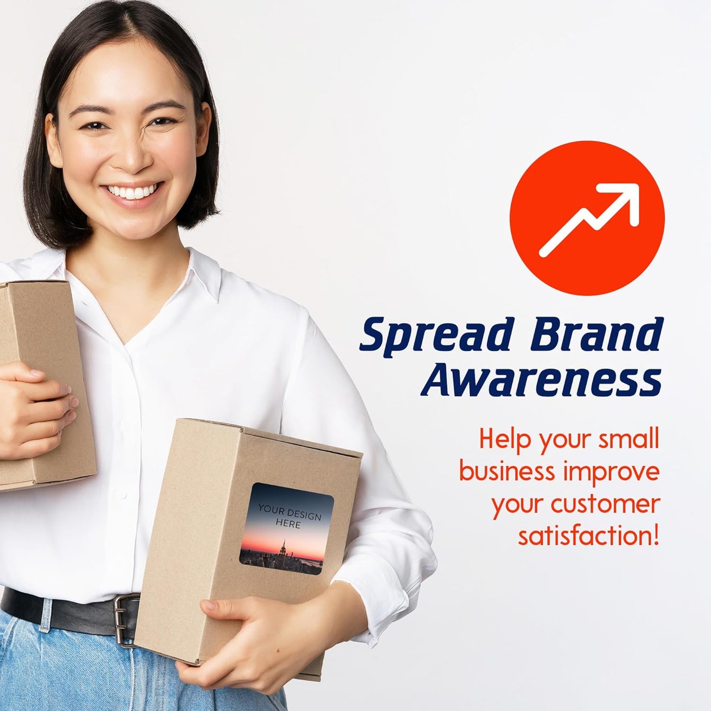 100 Custom Vinyl Stickers - Upload Your own Image, Text, Design, Logo - Personalized Logo Labels for Handmade, Packaging, Bottle, Jars, Candle, Brand Stickers (City, 4x4 Square)