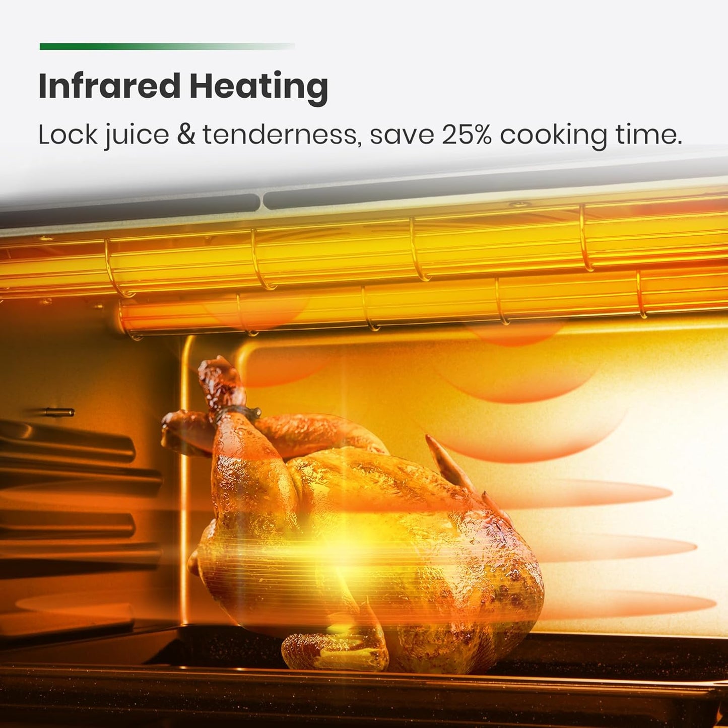 Infrared Heating Air Fryer Toaster Oven, Extra Large Countertop Convection Oven 10-in-1 Combo, 6-Slice Toast, Enamel Baking Pan Easy Clean with Recipe Book, Brushed Stainless Steel Finish