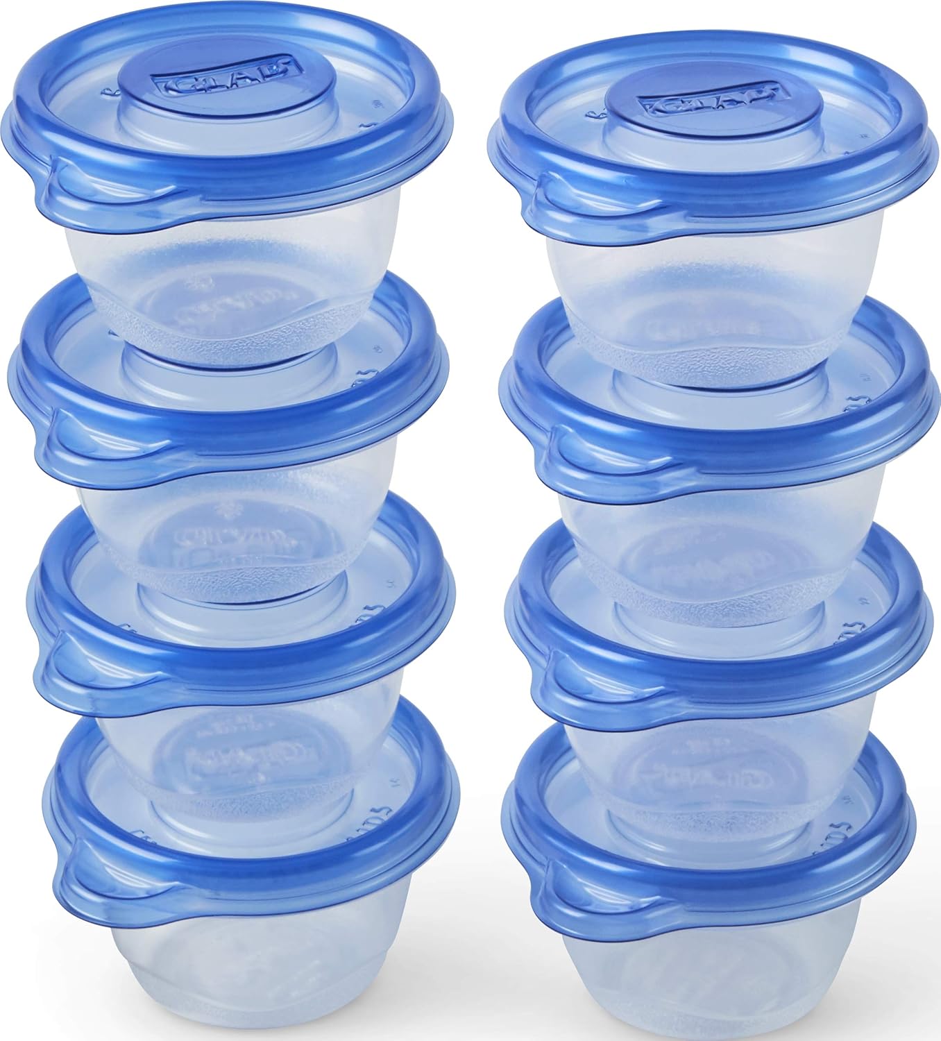 Glad GladWare Mini Round Food Storage Containers - Small Meal Container Holds up to 4 Ounces of Food - Lock Tight Seal, 8 Count - 12 Pack