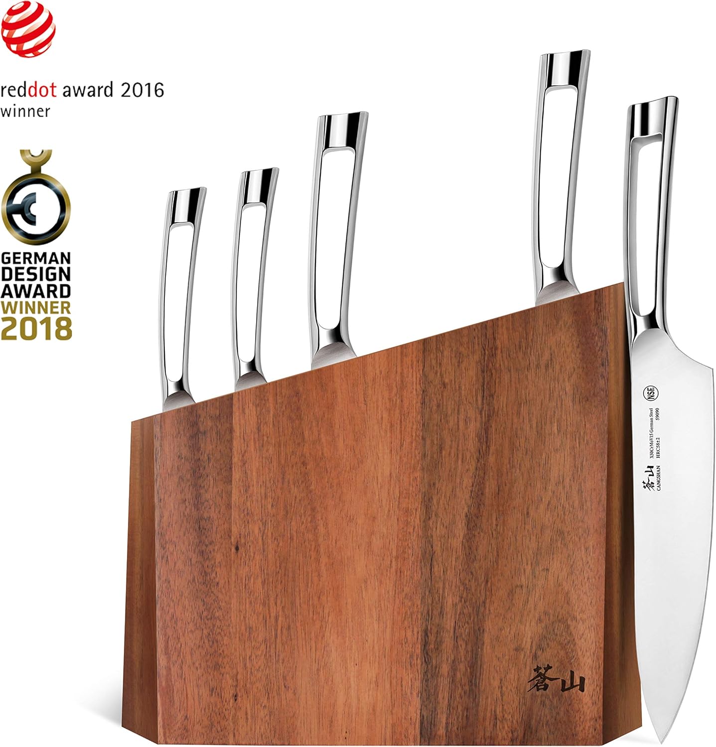 Cangshan N1 Series 59205 6-Piece German Steel Forged Knife Block Set, Oprah's Favorite Things 2017