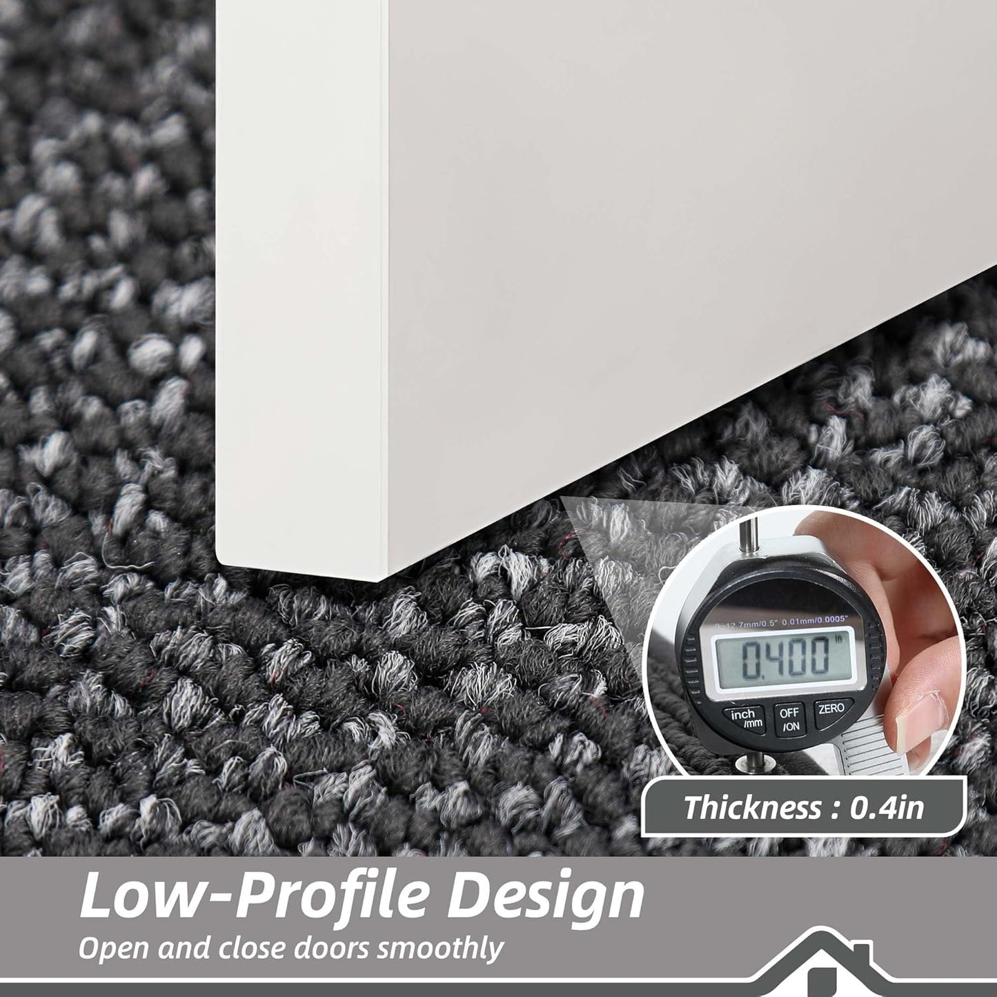 BEQHAUSE Indoor Door Mat 24" x 60", Dirt Trapper Door Mats Non-Slip Entryway Rugs Washable, Resist Dirt Absorbent Welcome Mat, Low Profile Floor Mats for Front Back Door and Entryway, Charcoal