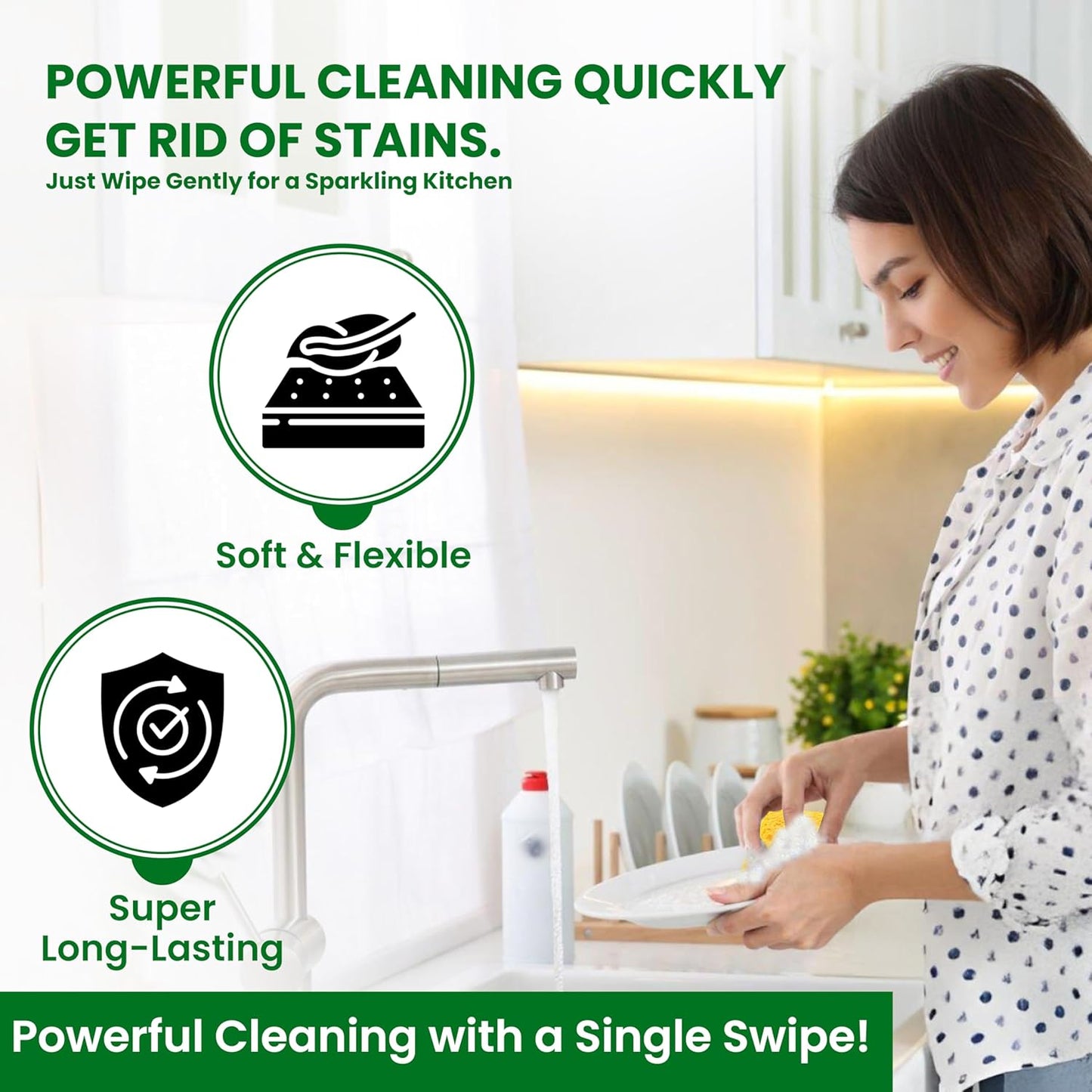 Cellulose Sponges - 24-Pack Multicolored Compressed Natural Sponges for Kitchen - Biodegradable, Non-Scratch, Quick-Dry for Cleaning, Dishes, DIY Cutouts