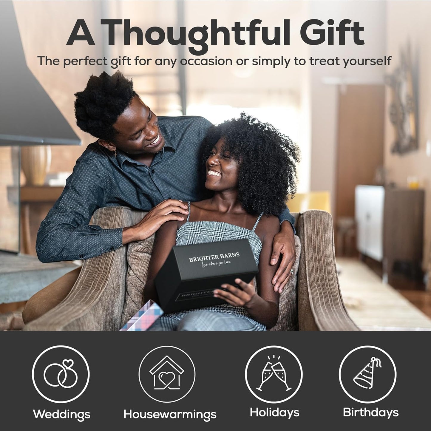 Gold Salt and Pepper Shakers Set by Brighter Barns - Modern Kitchen Decor, White and Gold Kitchen Decor & Accessories - Vintage Glass Shakers with Stainless Steel Lids for Home, Restaurant