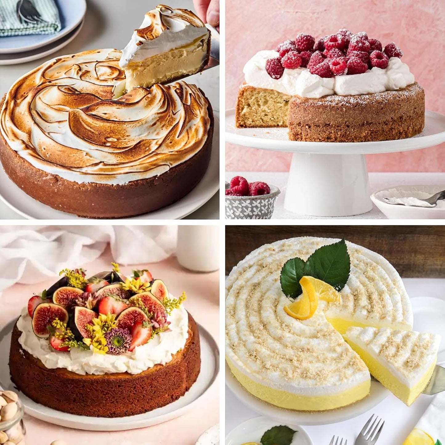 HUAKENER 10 Inch Cake Pan - Set of 2 Round Cake Pans with 70 Pieces Parchment Paper, Non-stick Cake Baking Pans, Dishwasher Safe