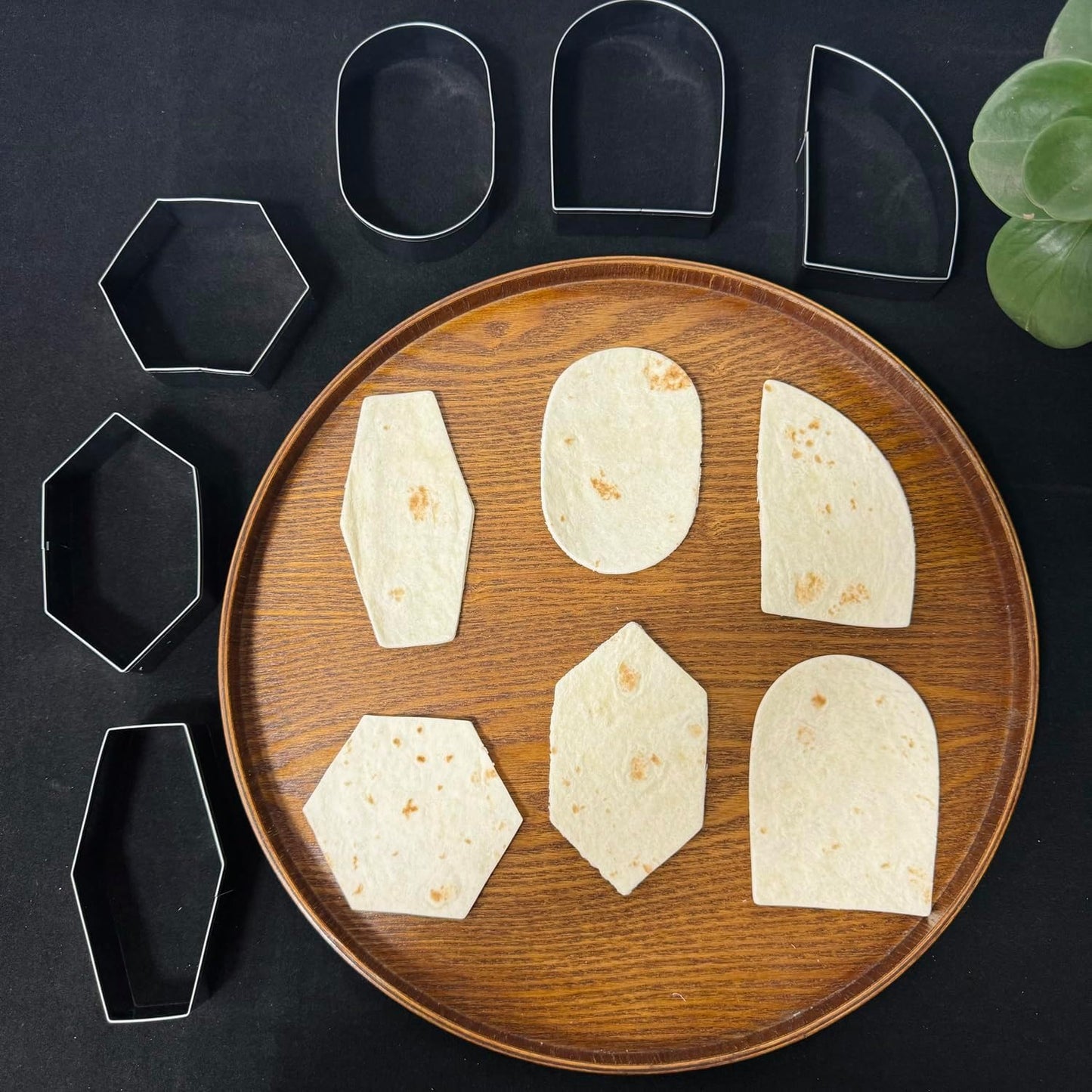 Geometric Plaque Cookie Cutter Set-6 Piece-4.0 Inch-Diswasher Safe-Frame Cookie Cutter Shape for Baking