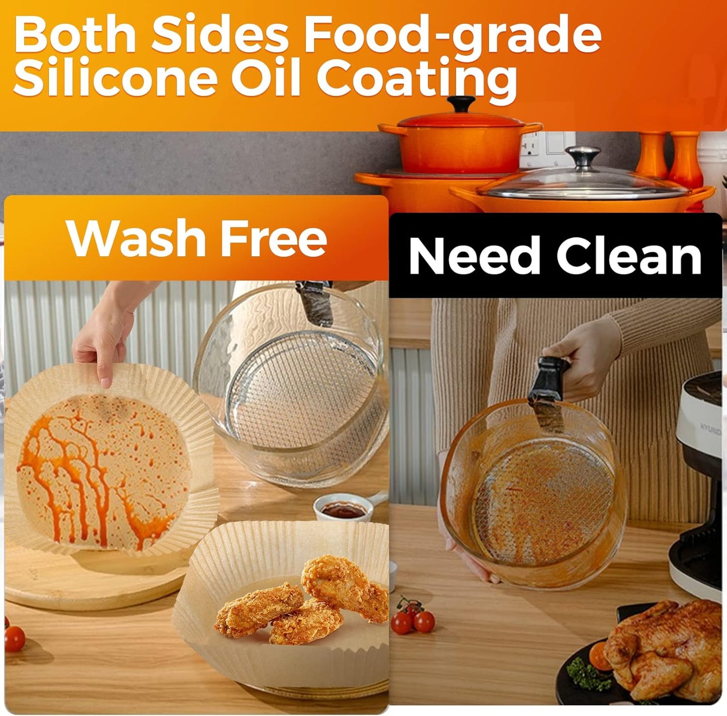 360 Pcs Air Fryer Liners Disposable, 8" Square Air Fryer Paper Liners, Unbleached Parchment Paper for Air Fryer Basket, Non-Stick & Leakproof Baking Liner for Microwave Oven Pan