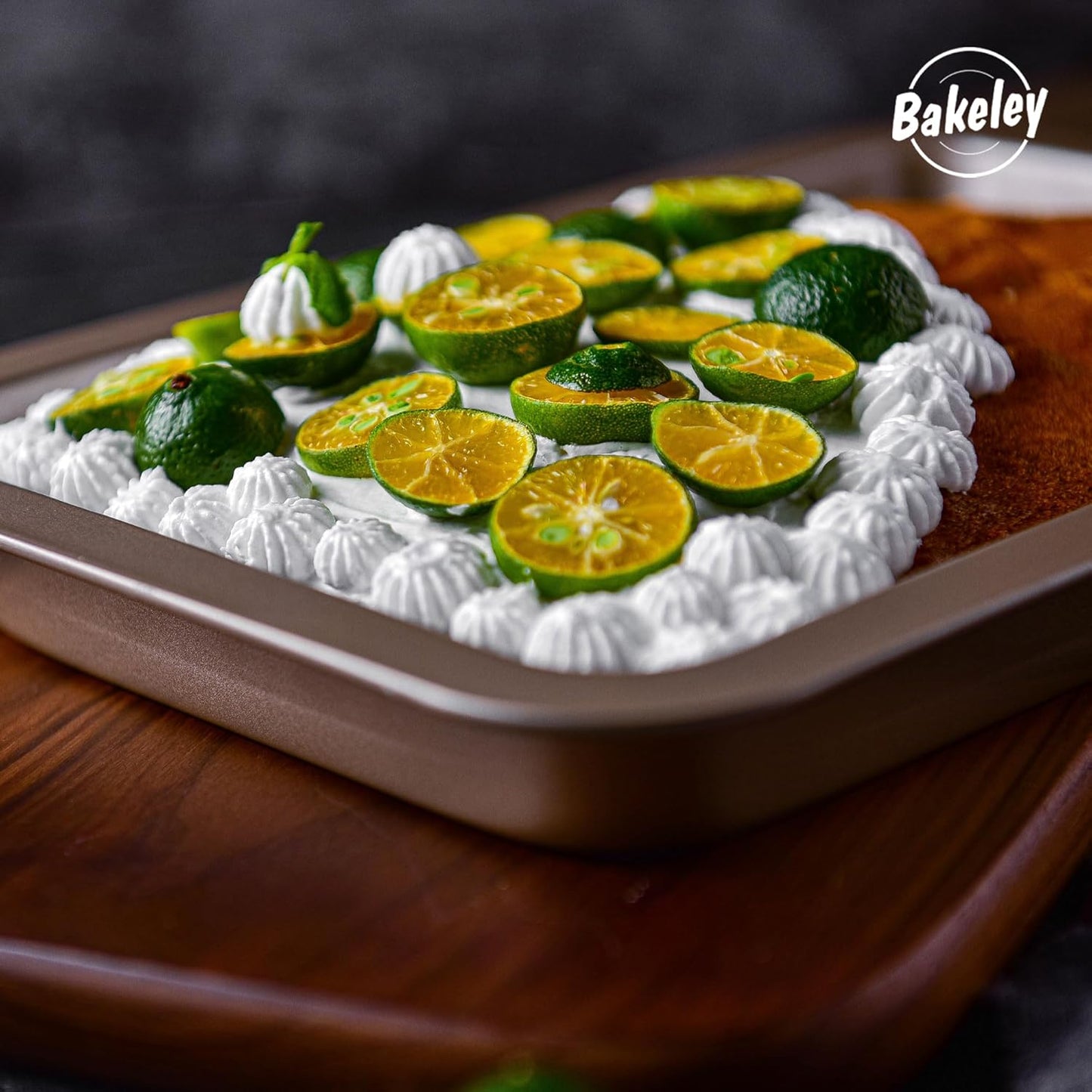 10-Inch Nonstick Shallow Cake Pan, Rectangle Bread Loaf Pan, Baking Sheet Set of 2