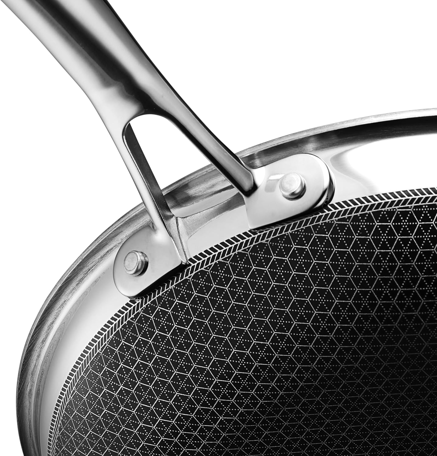 HexClad Hybrid Nonstick 10-Inch Frying Pan, Stay-Cool Handle, Dishwasher-Friendly, Oven-Safe Up to 900°F, Induction Ready, Compatible with All Cooktops