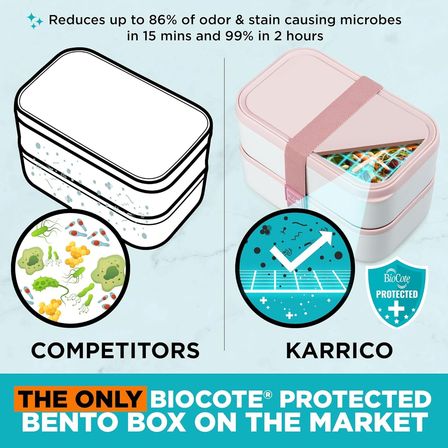 Double Premium Bento Box Adult, 67 fl oz BPA-Free - Dusty Pink Stackable Lunch Box with Leak-Proof Lids & Dividers, Perfect for Meal Prep, Lunches & Portion Control