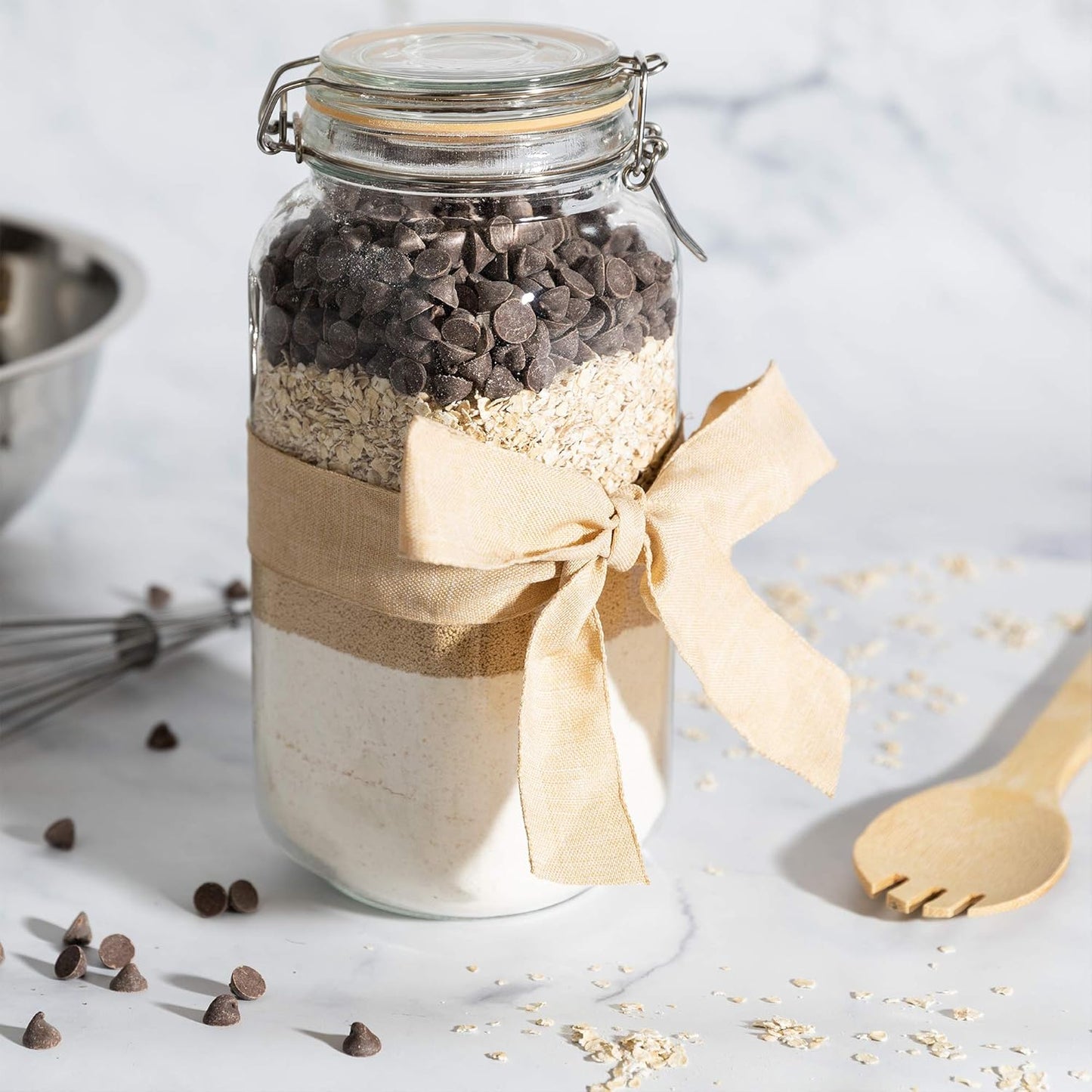 Galashield Classic Glass Jars with Airtight Lids - 67 oz Food Storage Jars - Leak Proof, Shock Resistant, Dishwasher Safe