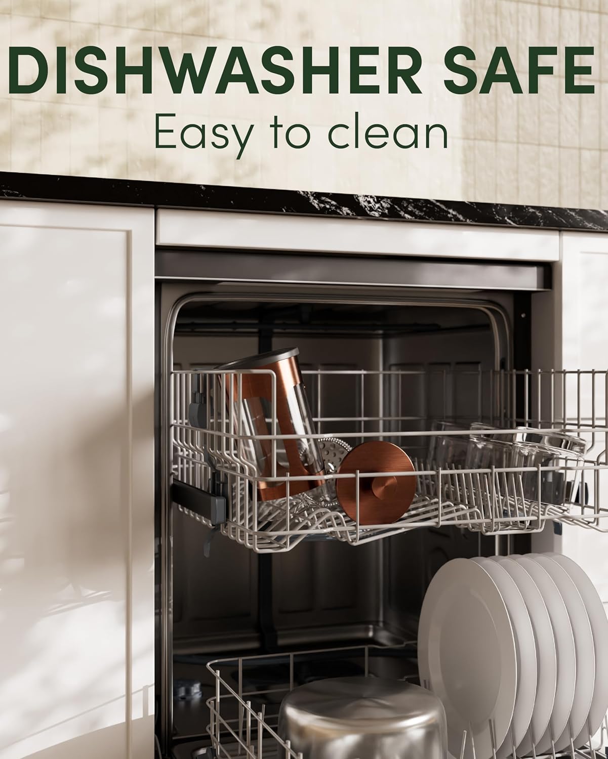 BAYKA 34oz 1 Liter French Press Coffee Maker,Mothers Day Gifts for Mom,Coffee Lover Gift,Heat Resistant Thickened Borosilicate Glass Stainless Steel Brewer,Cold Brew Cafetera Teapot for Kitchen,Copper