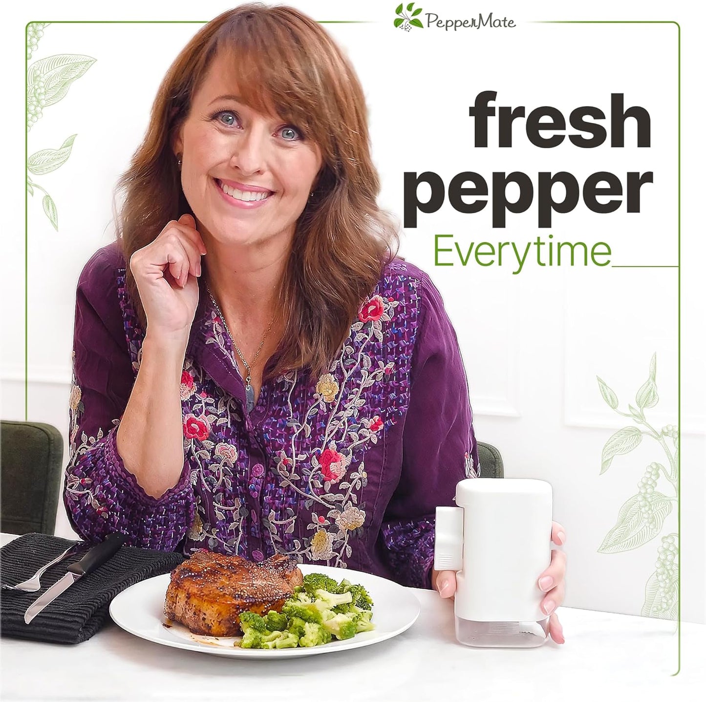 Traditional Pepper Mill- Manual High Volume Peppercorns and Salt Grinder with Ergonomic Turnkey Handle and Ceramic Precision Mechanism with Adjustable Grind for the Gourmet Chef (Red)