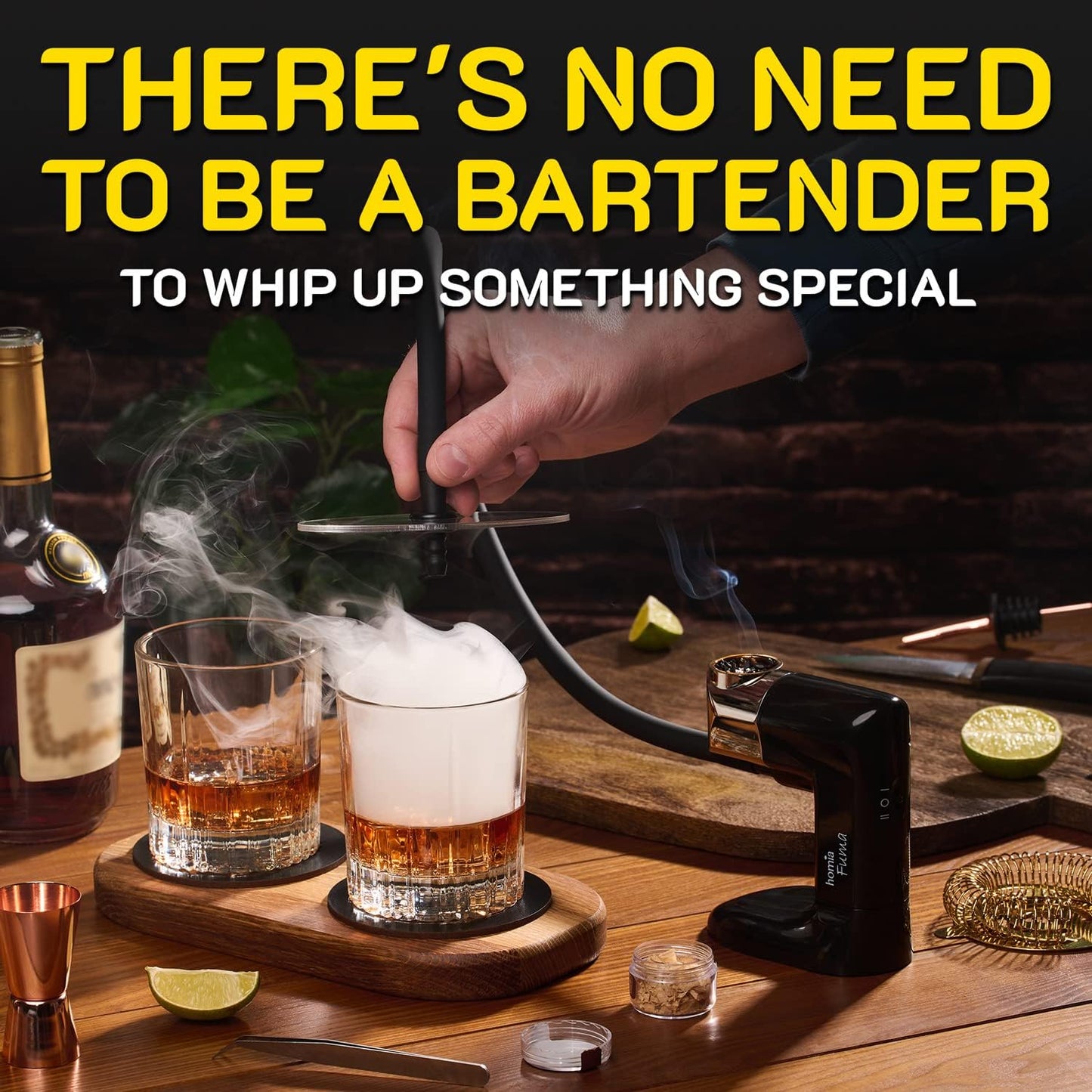 Cocktail Smoker Kit - Whiskey Smoker Kit - Smoke Infuser - Starter Kit, 12 PCS, Smoker Machine with Accessories and Wood Chips - Indoor Smoker - Gift for Men