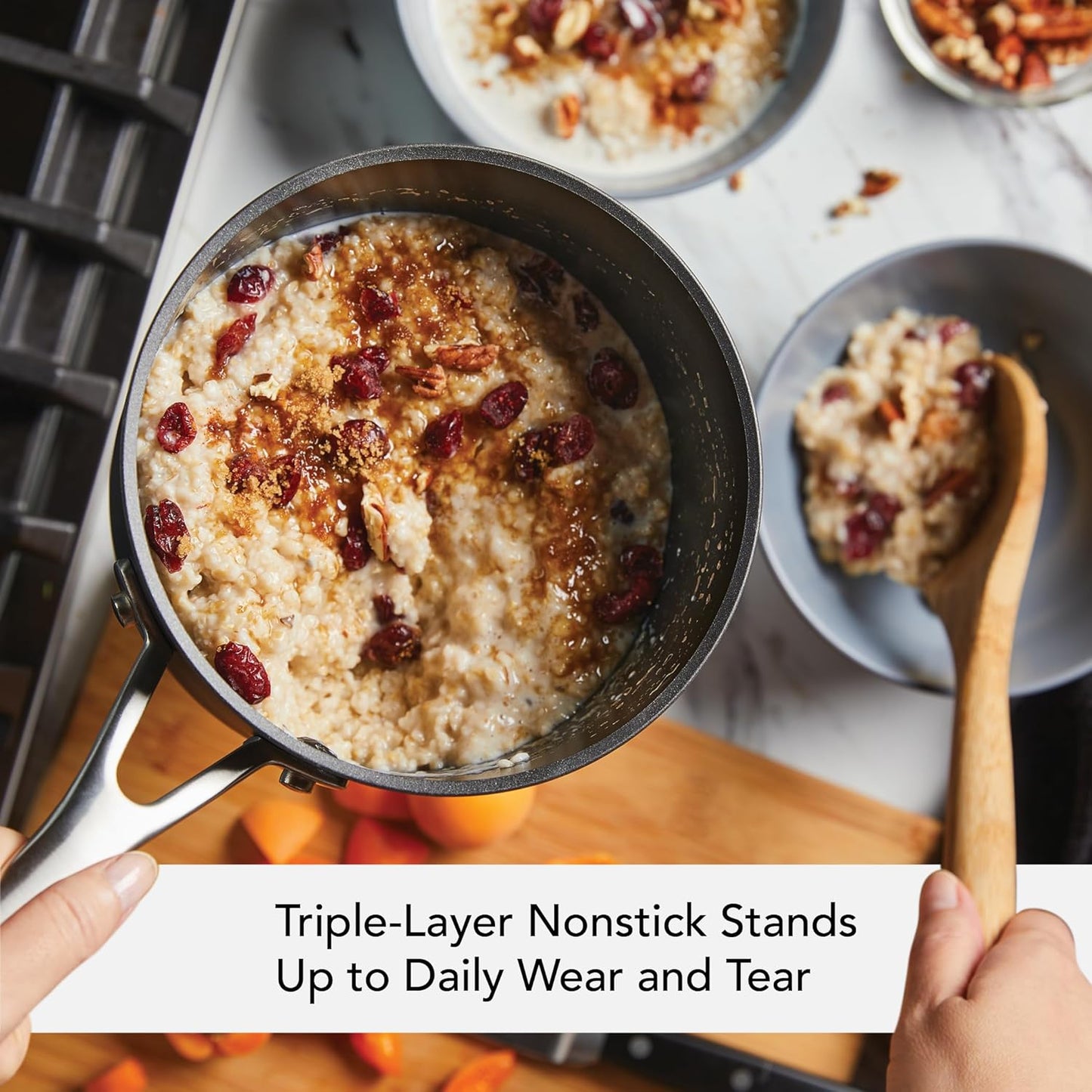 KitchenAid Hard Anodized Induction Nonstick Saucepan with Lid, 2 Quart, Matte Black