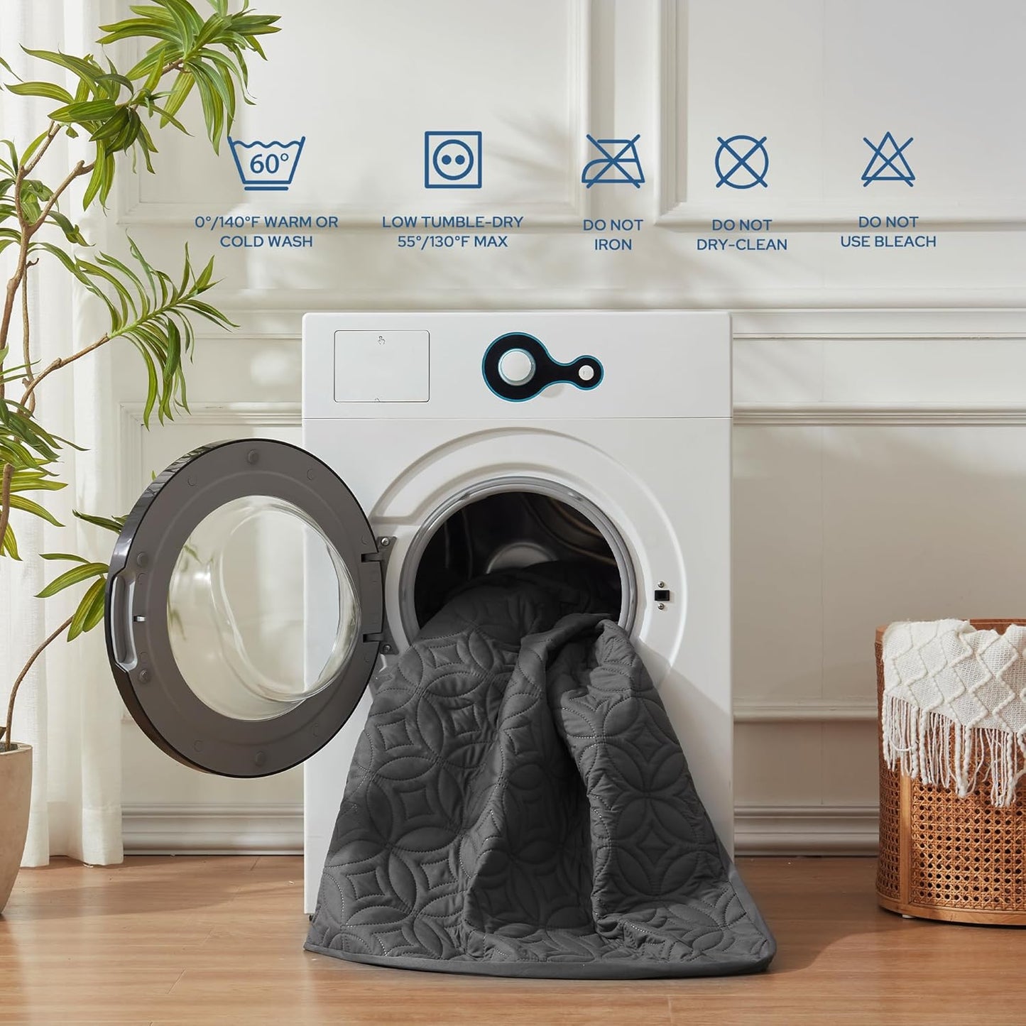 BEDLORE Waterproof Mattress Protector, King Size Mattress Pad with Deep Pocket 6"-18" Depth, Soft Noiseless Dirt-Proof Bed Mattress Cover Washable for Home, Bedroom, Hotel (Gray)