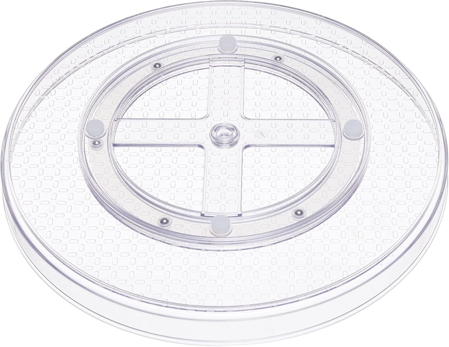 Amazon Basics Clear Lazy Susan Turntable Organizer, 12-Inch, 2-Pack