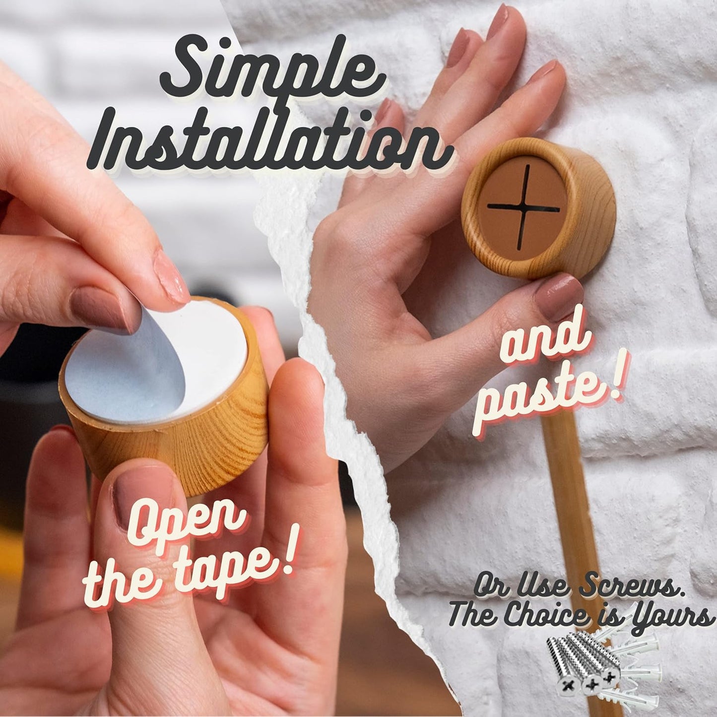 HEFA Eco 8 Pack Towel Hooks - Kitchen Organization, Hand & Dish Towel Holder