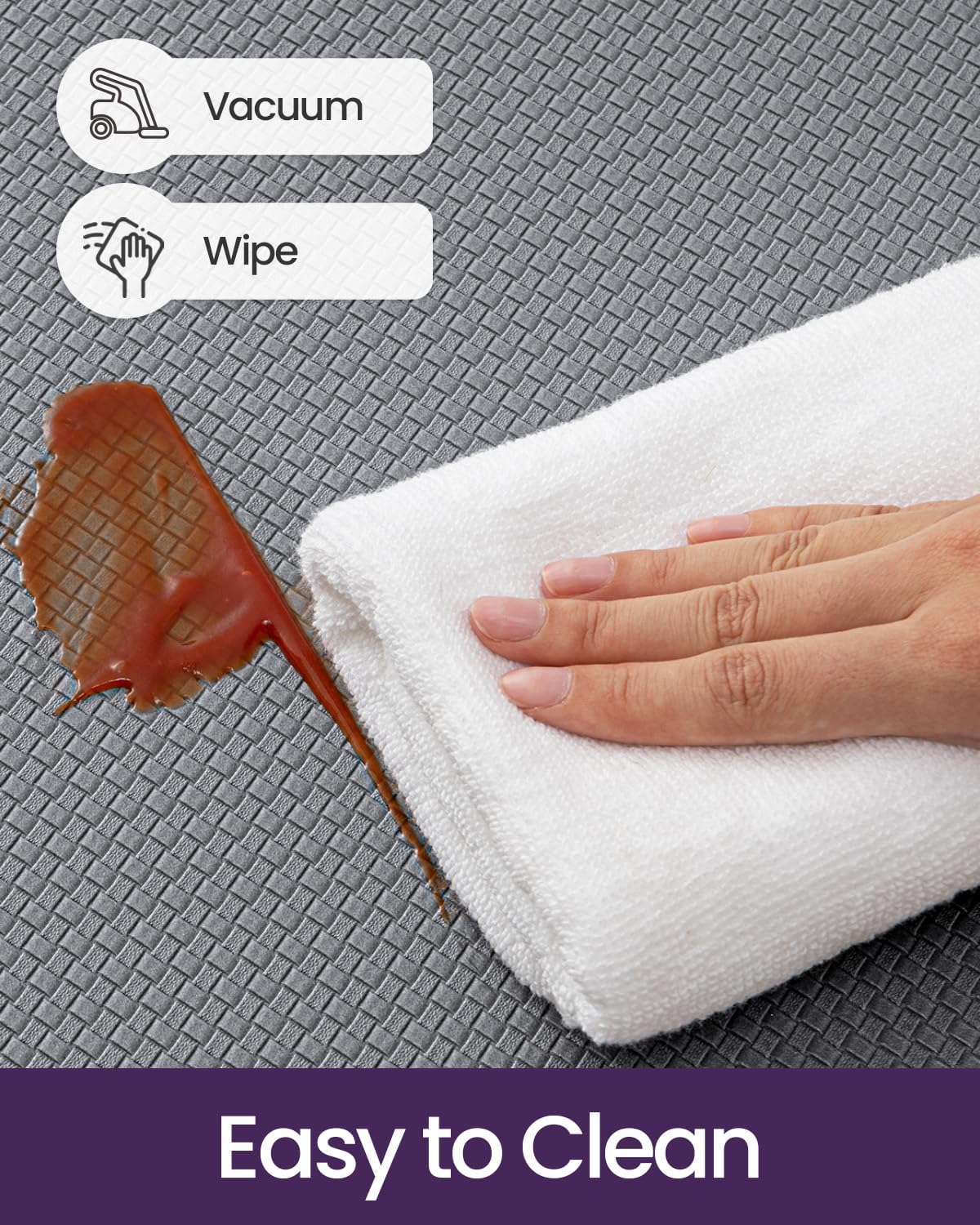 DEXI Kitchen Floor Mats Cushioned Anti Fatigue,17x79,Long Standing Runner Rug Waterproof, Comfort Memory Foam Padded for Front Sink Laundry, Grey