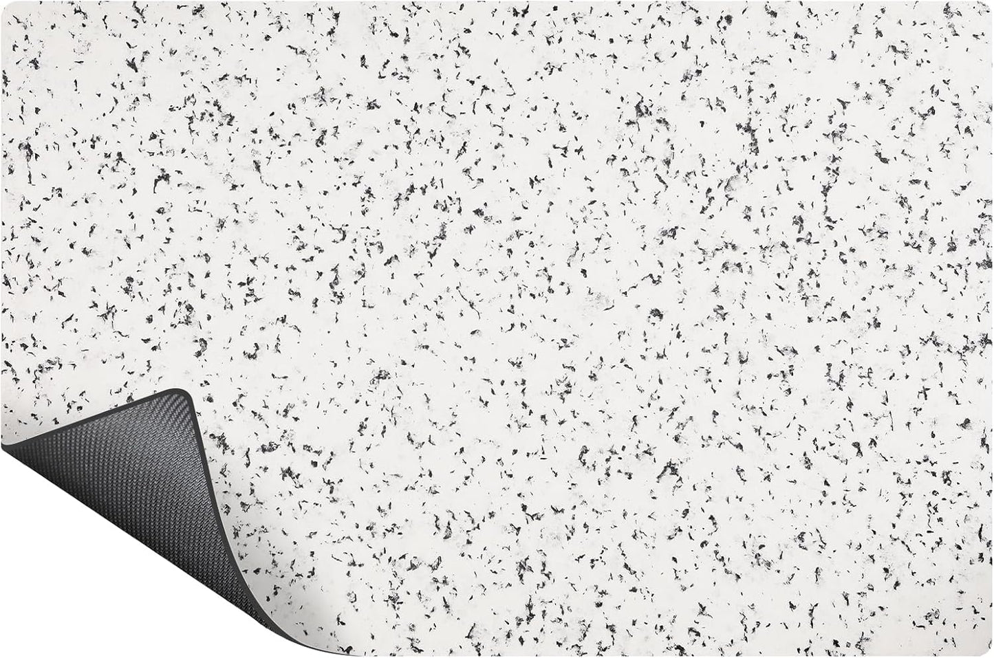 SUEH DESIGN Coffee Mat, Absorbent Dish Drying Mat 23.6 x 15.7 in Quick Dry Coffee Mat Large Drying Mats for Kitchen Counter Coffee Bar, Granite White