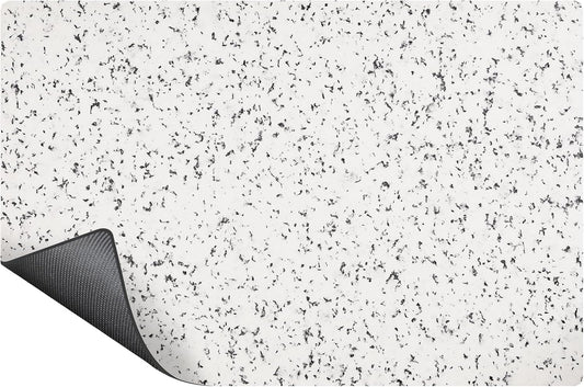 SUEH DESIGN Coffee Mat, Absorbent Dish Drying Mat 23.6 x 15.7 in Quick Dry Coffee Mat Large Drying Mats for Kitchen Counter Coffee Bar, Granite White