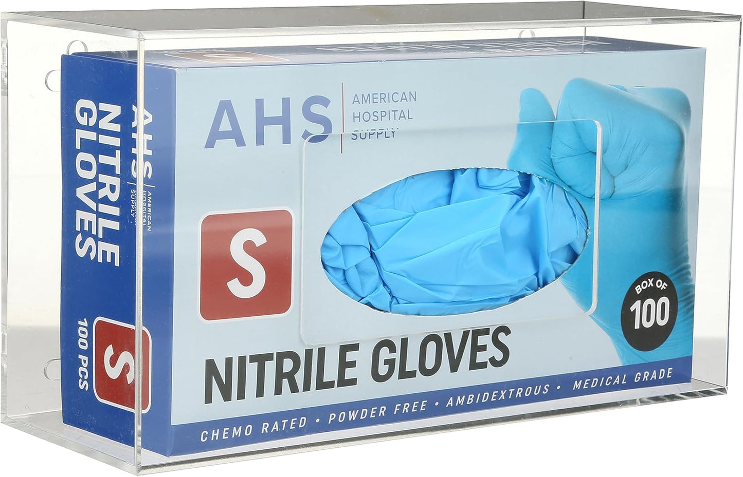 AMERICAN HOSPITAL SUPPLY Wall-Mount Glove Dispenser | Clear Acrylic Glove Box Holder with Individual Compartments | Single-Layer | 9.95 x 5.25 x 3.3 in | Gloves Sold Separately