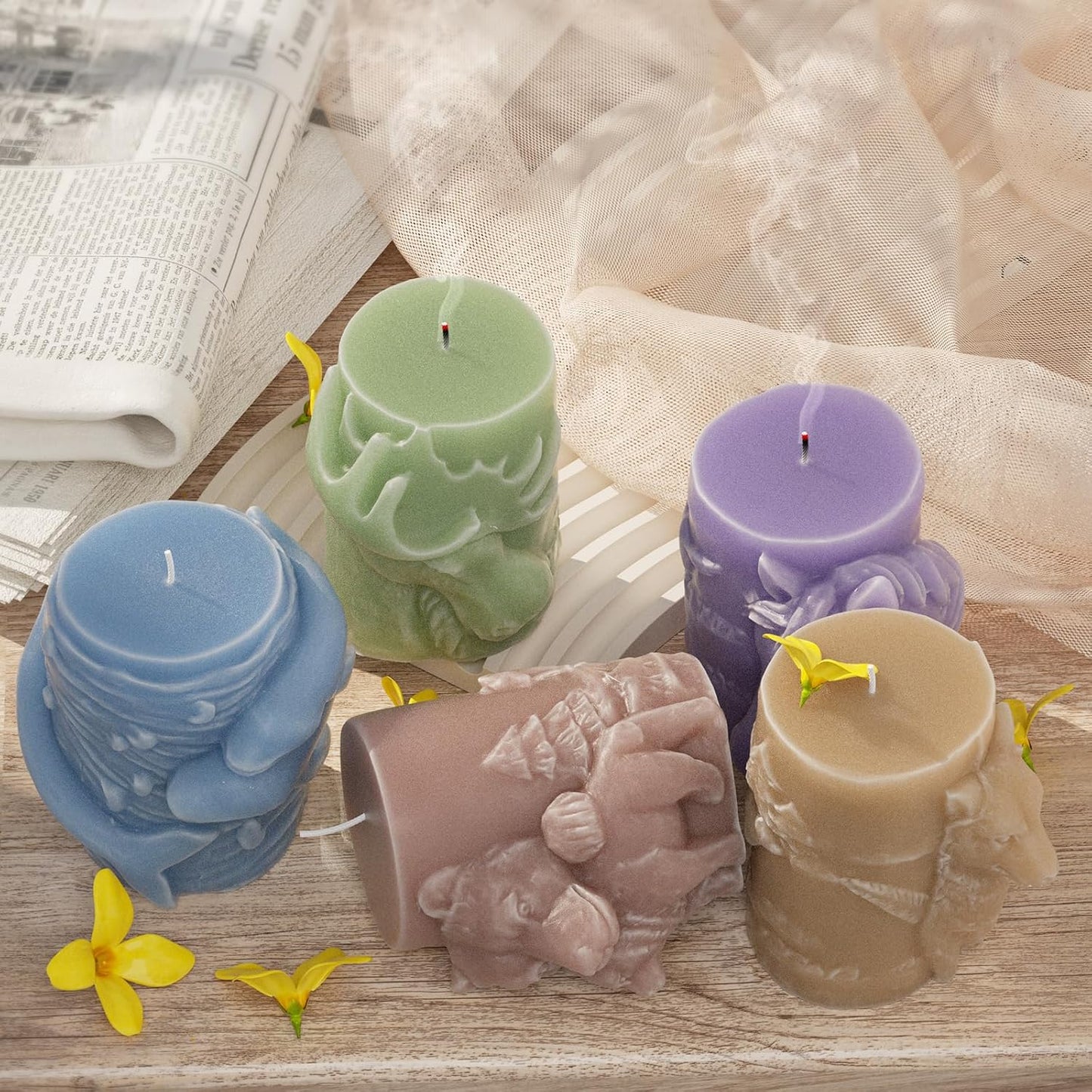 Cylinder Elephant Silicone Molds - Resin, Cake, Soap & Clay Molds - Candle Making & Craft Supplies