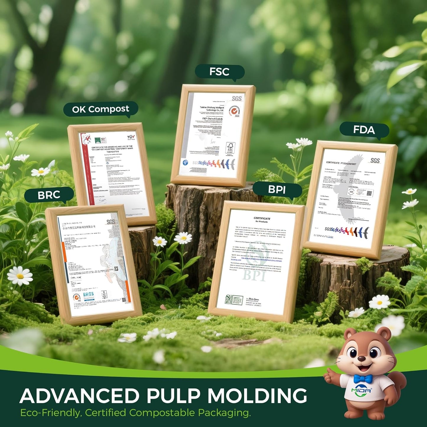 25-Pack 100% Compostable Biodegradable Paper Taco Holders, Eco-Friendly Disposable Paper Taco Tray for Taco Tuesday, Lazy Susan Taco Bar (25-Pack with lids)