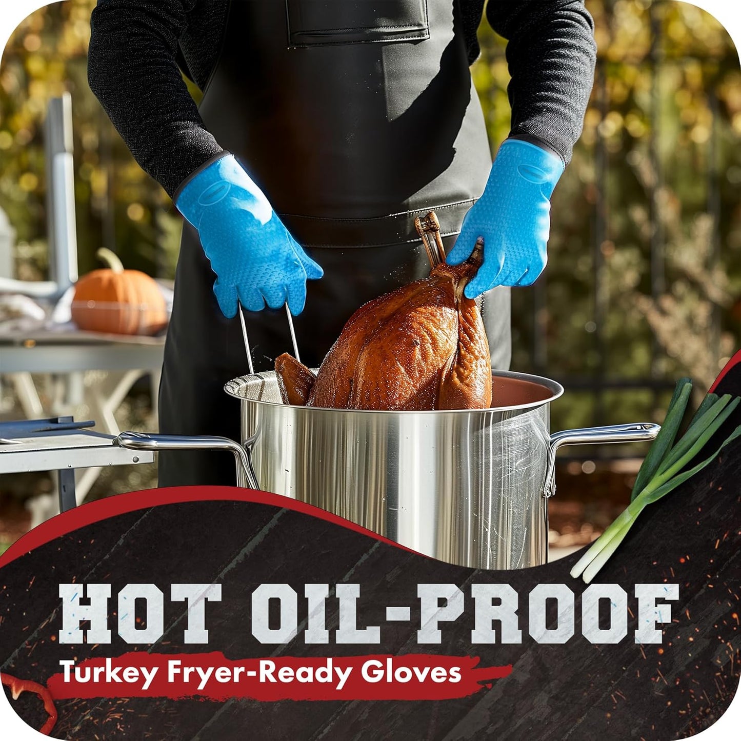 KITCHEN PERFECTION Silicone Smoker Oven Gloves-Extreme HeatResistant BBQ Gloves-Handle Hot Food Right on Your Grill BBQ Fryer&Pit|Waterproof Grilling Cooking Baking Mitts|Superior Value Set+3 Bonuses