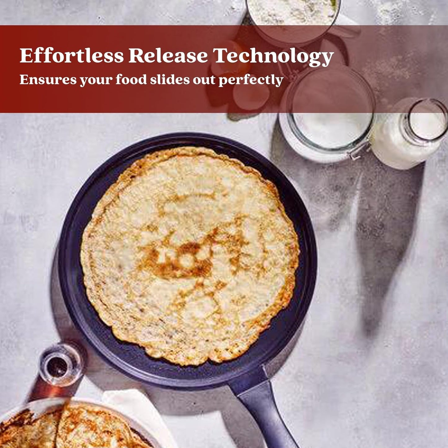 Alva Energy 3-Piece Nonstick Frying Pan Set – 8", 12.6", 11" Crepe Pan – PFAS-Free Ceramic Coating, Induction & Oven Safe, Even-Heat Aluminum, Stay-Cool Handles, Dishwasher Friendly